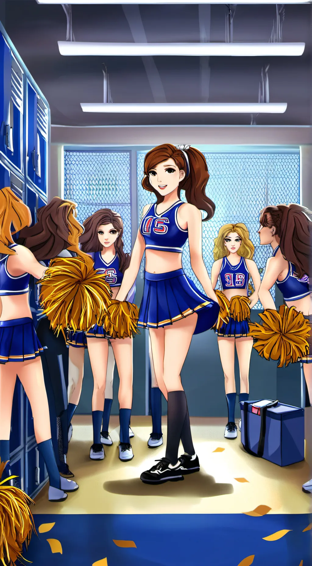 ai character: The cheerleaders background