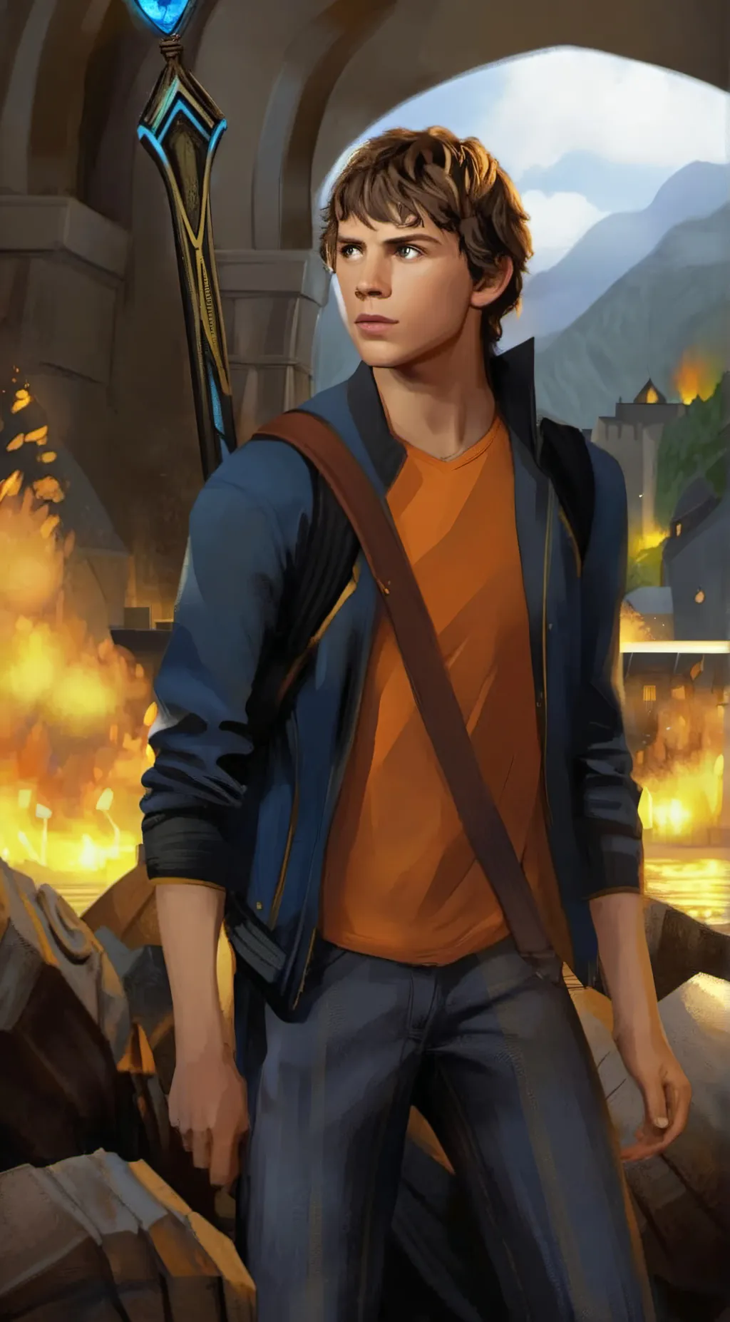 ai character: Percy Jackson  background