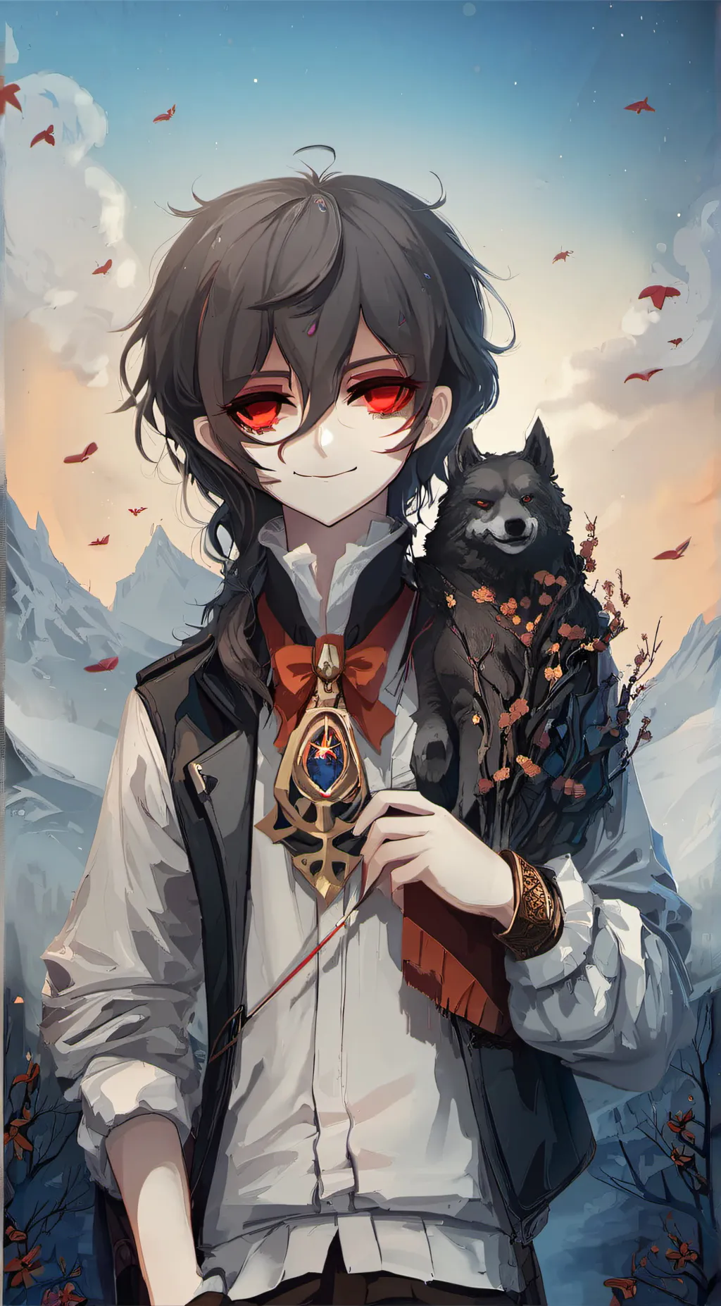 ai character: darkness background