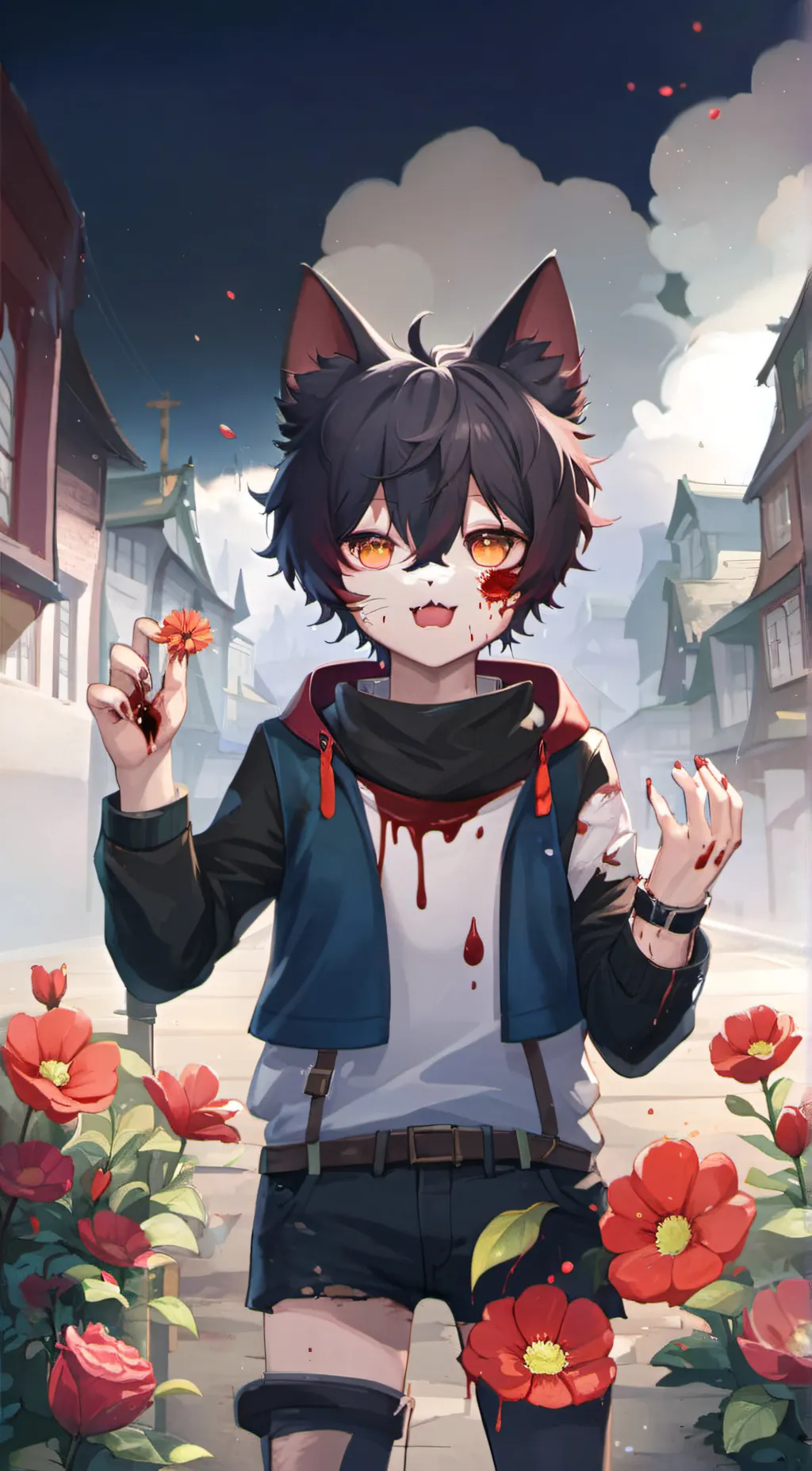 ai character: cartoon cat background