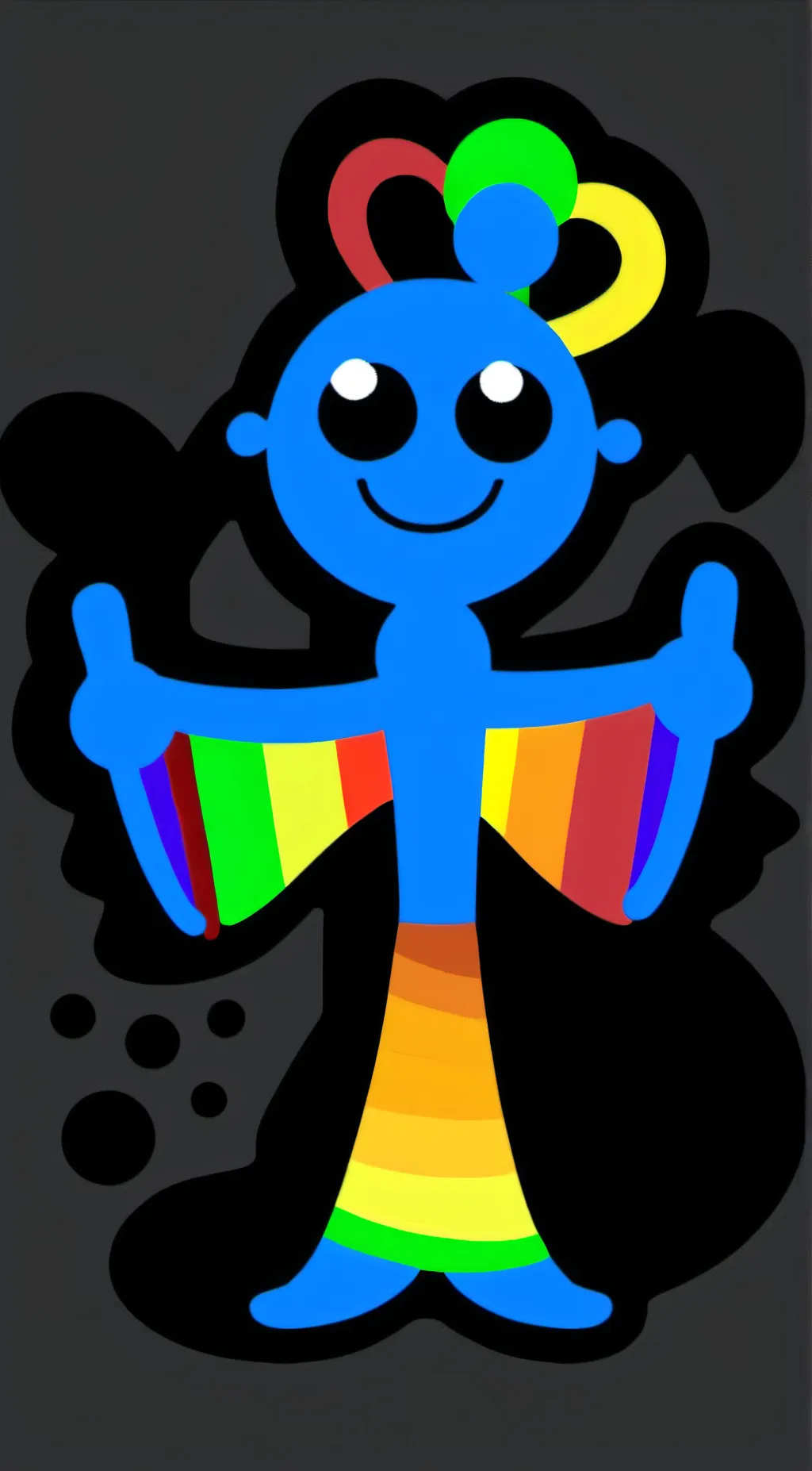 ai character: Blue background