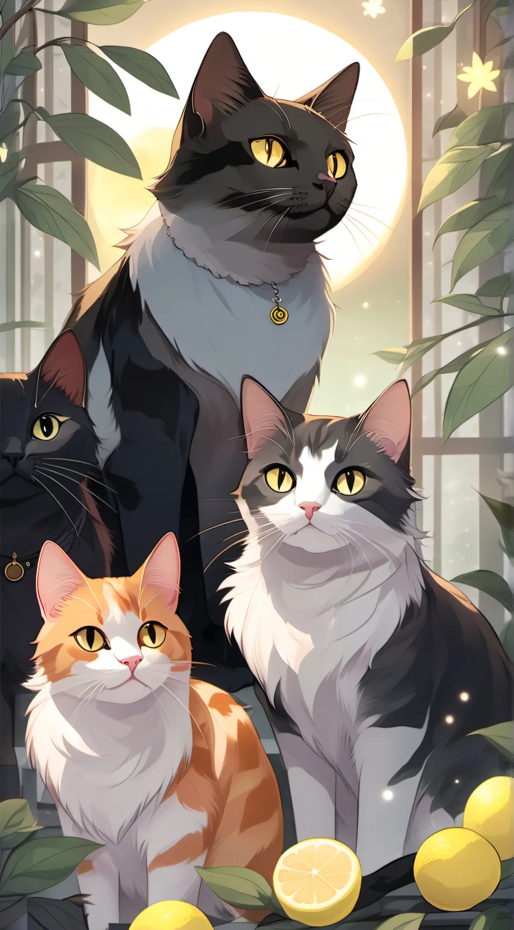 ai character: Scare,Annie,Lemon, background