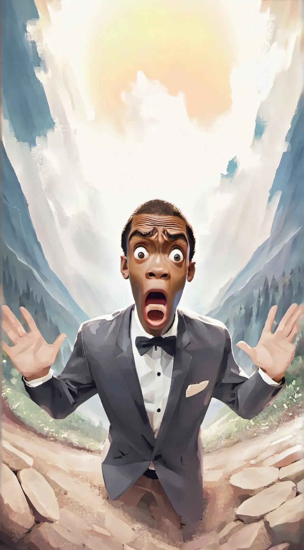 ai character: fax man background