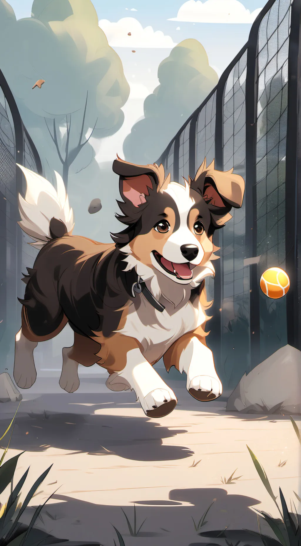 ai character: Fluffy  background