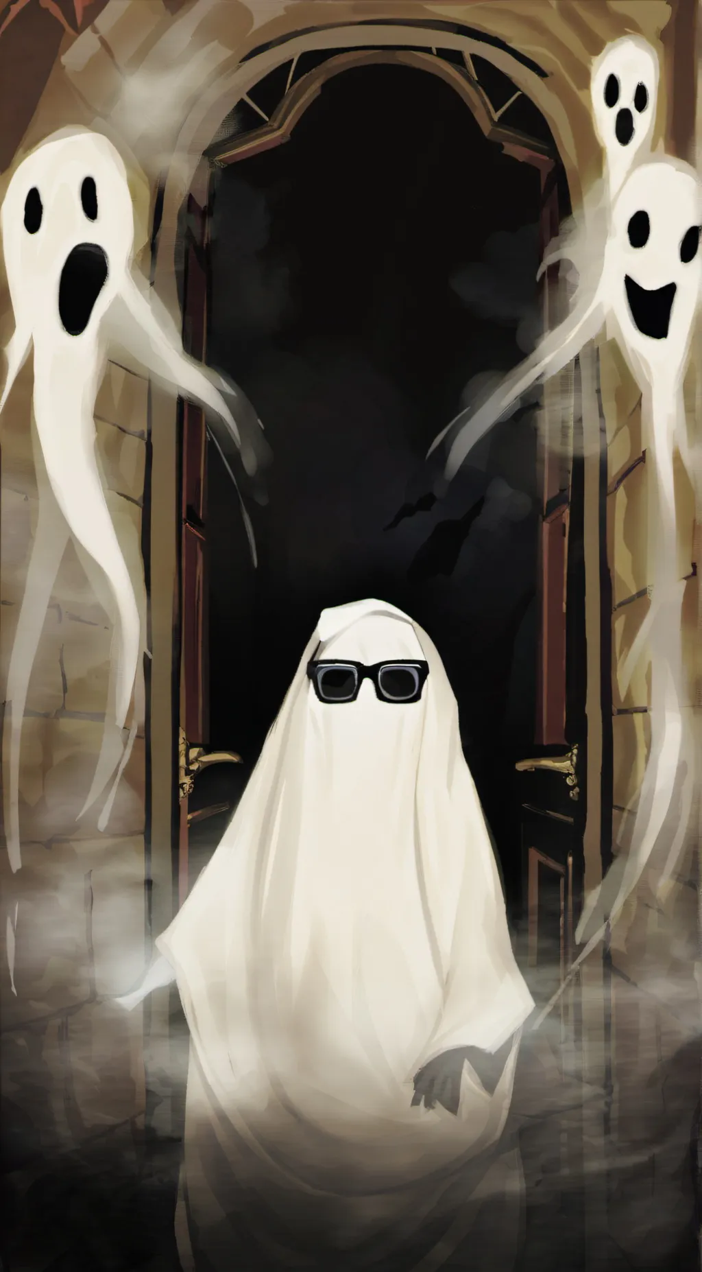 ai character: ghost  background