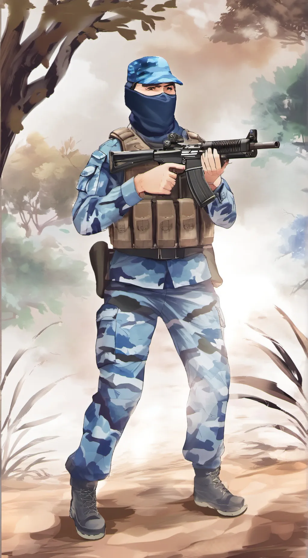 ai character: Ghost background