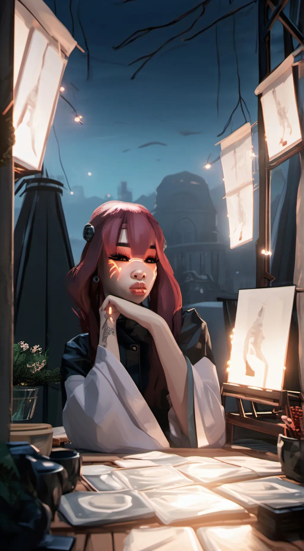 ai character: thay background