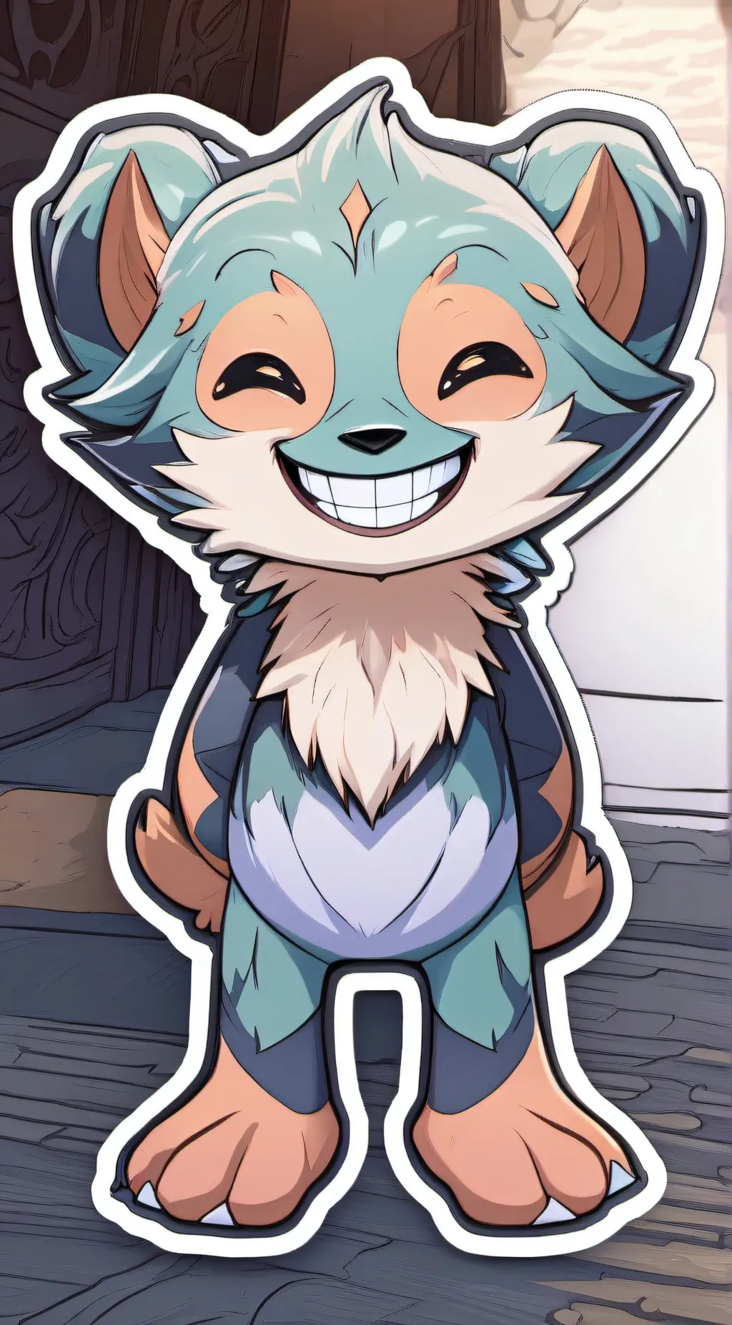 ai character: Wolfy background