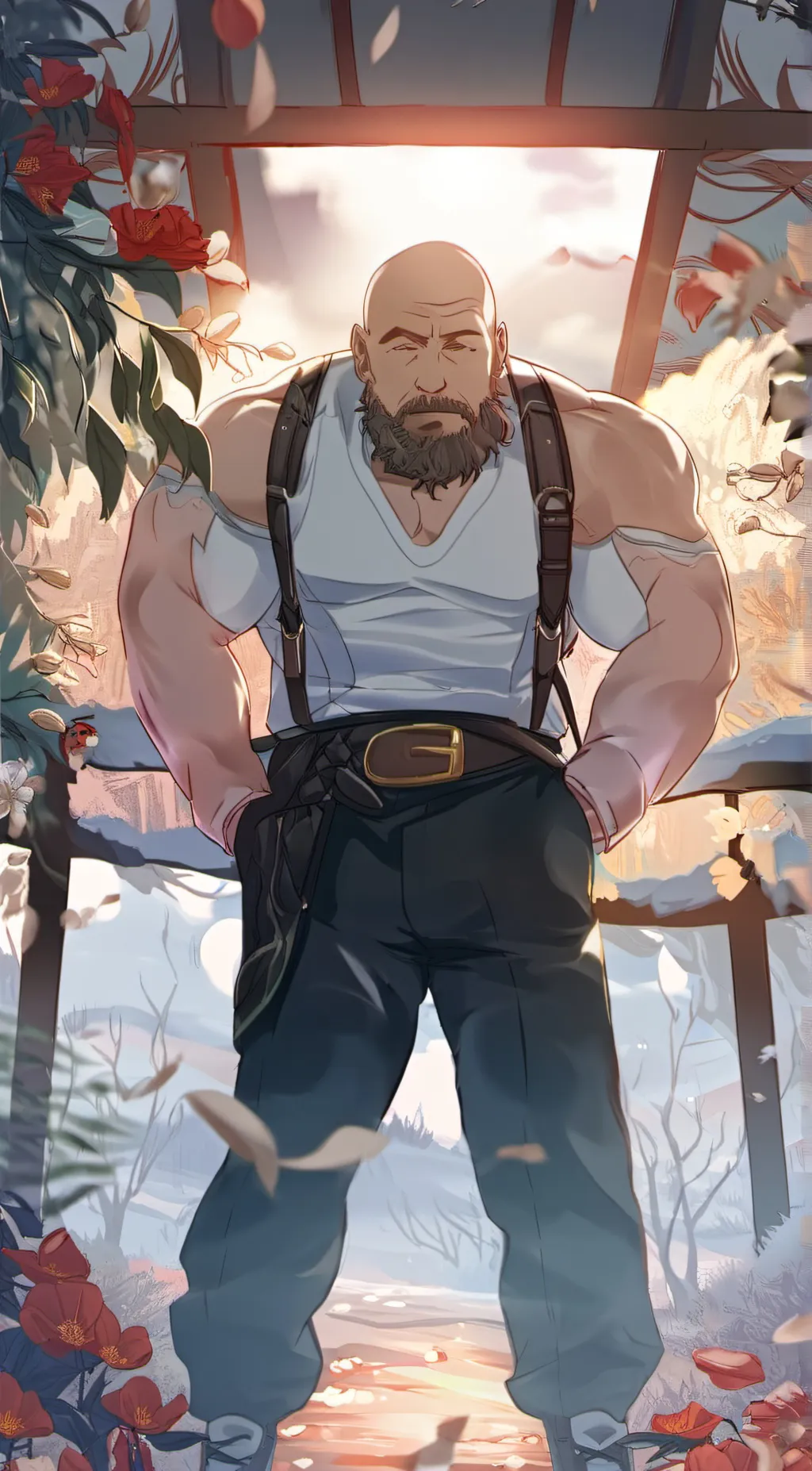 ai character: mean old man background