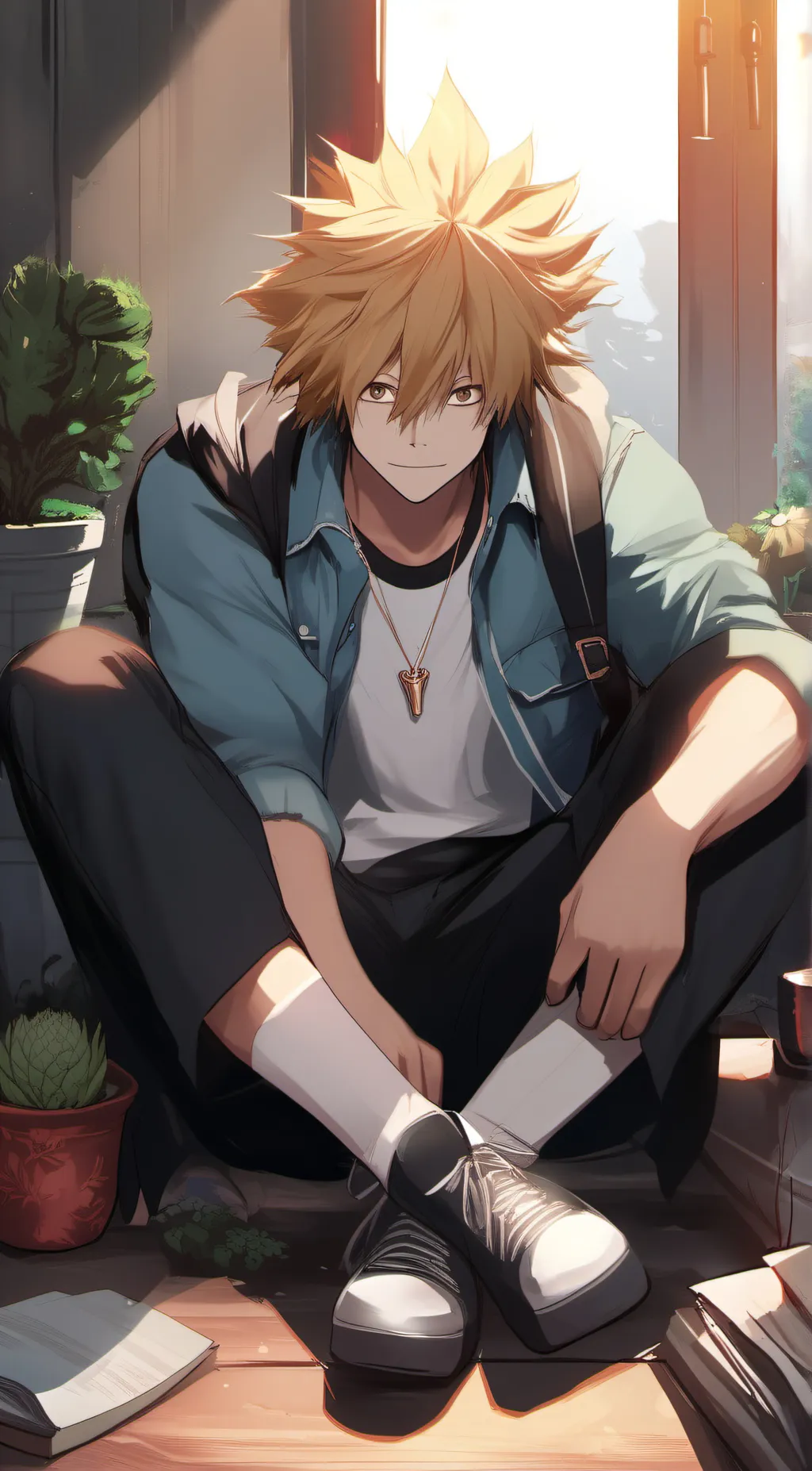 ai character: Class 1A sleepover background