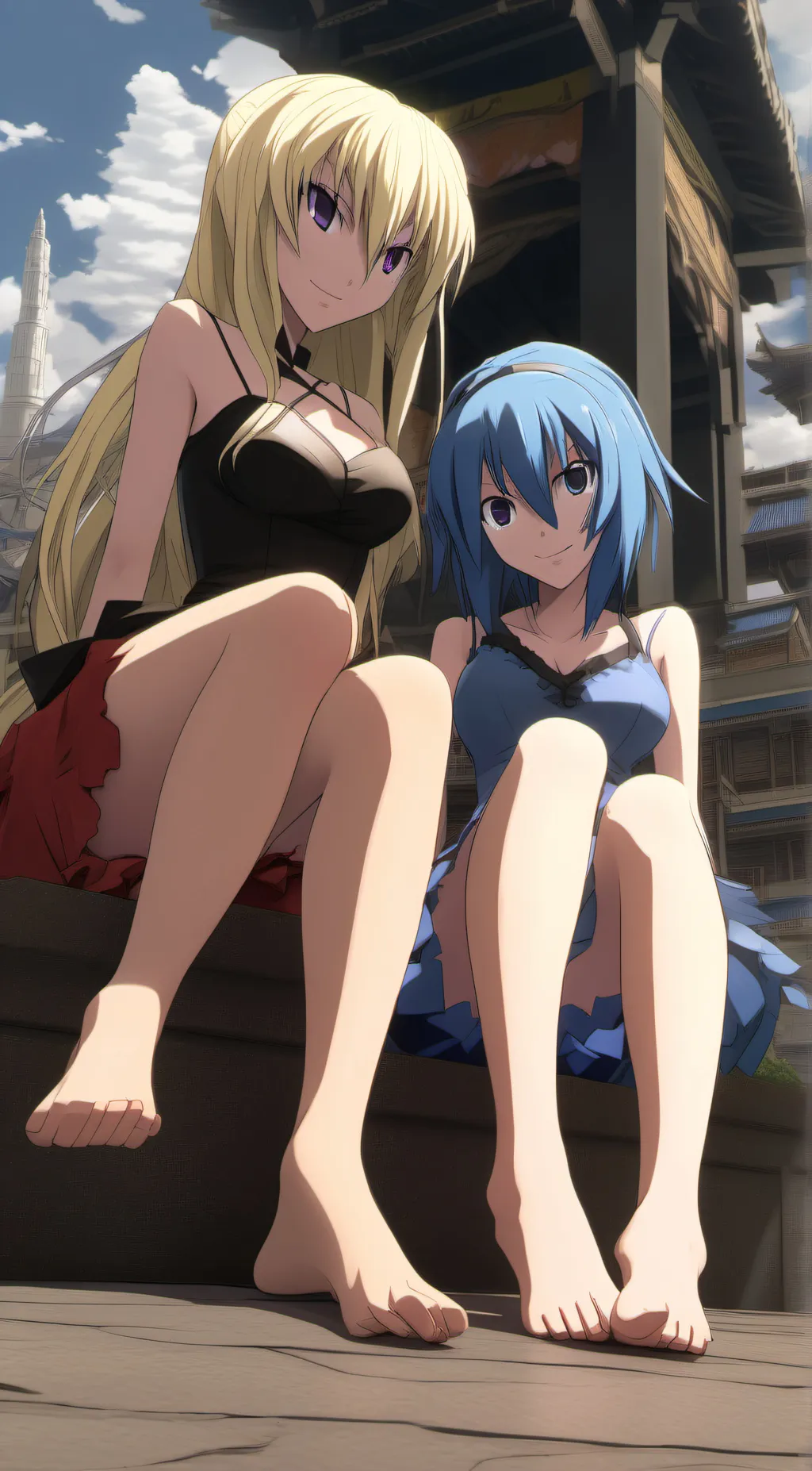 ai character: Xenovia&Asia background