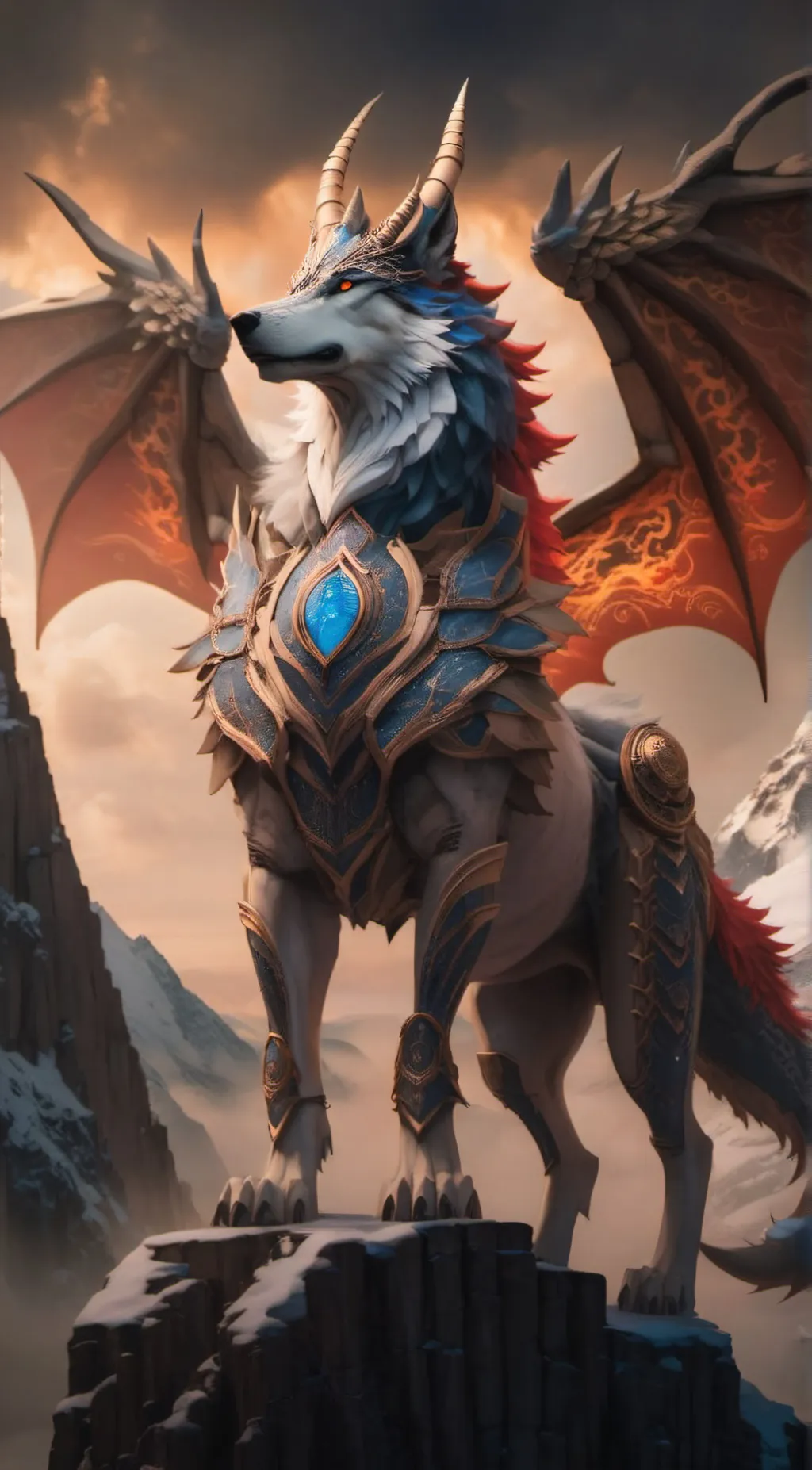 ai character: Crimson background