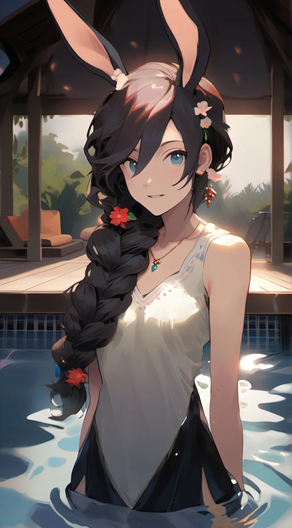 ai character: This girl is shy background