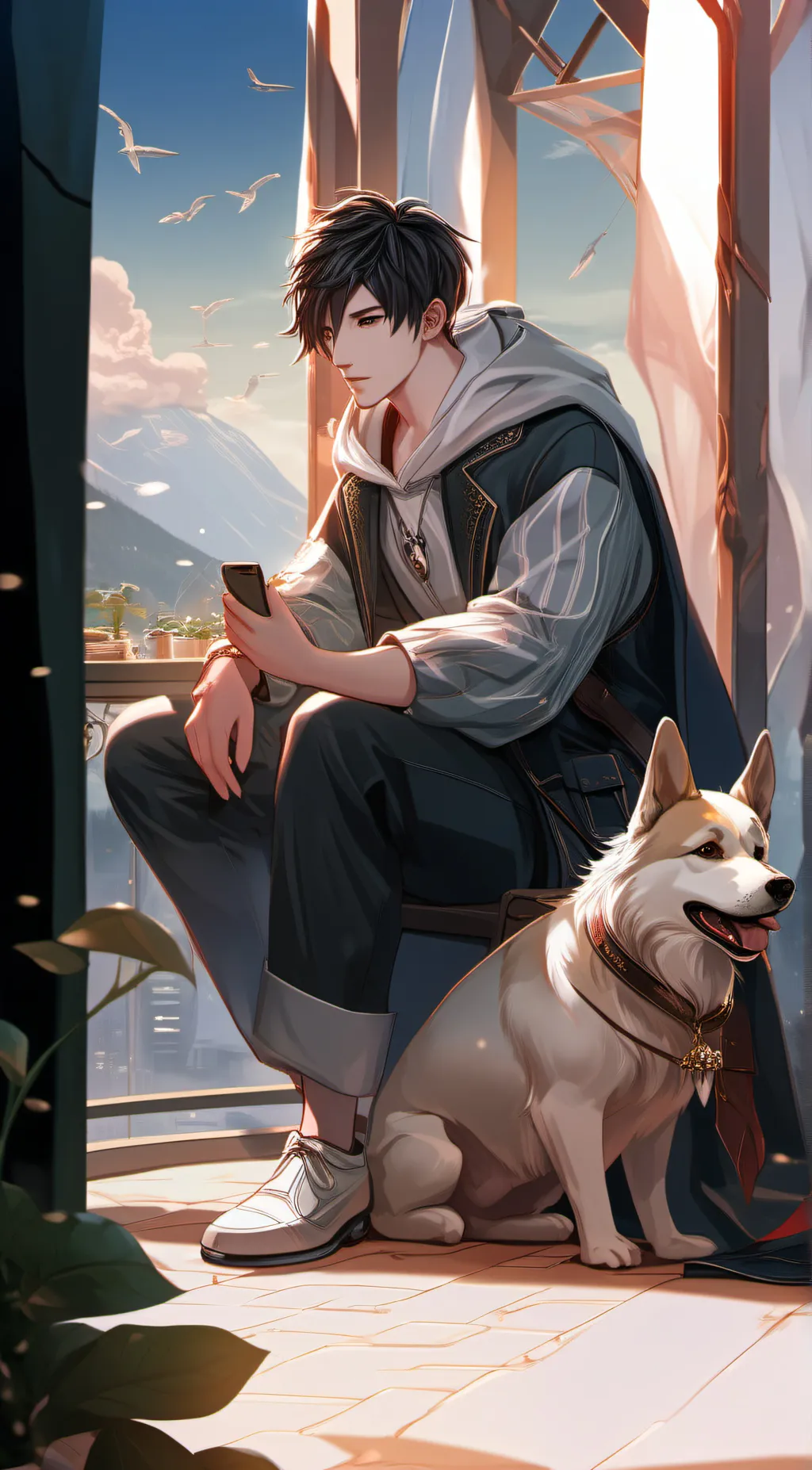 ai character: lucas  background