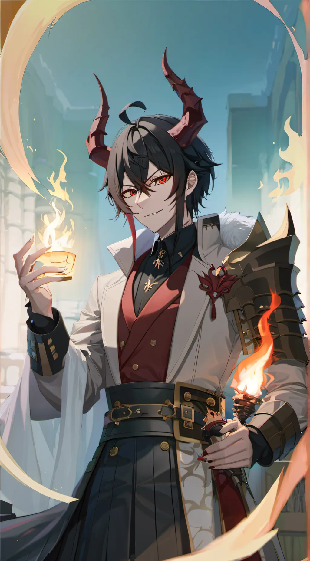 ai character: Demon king background