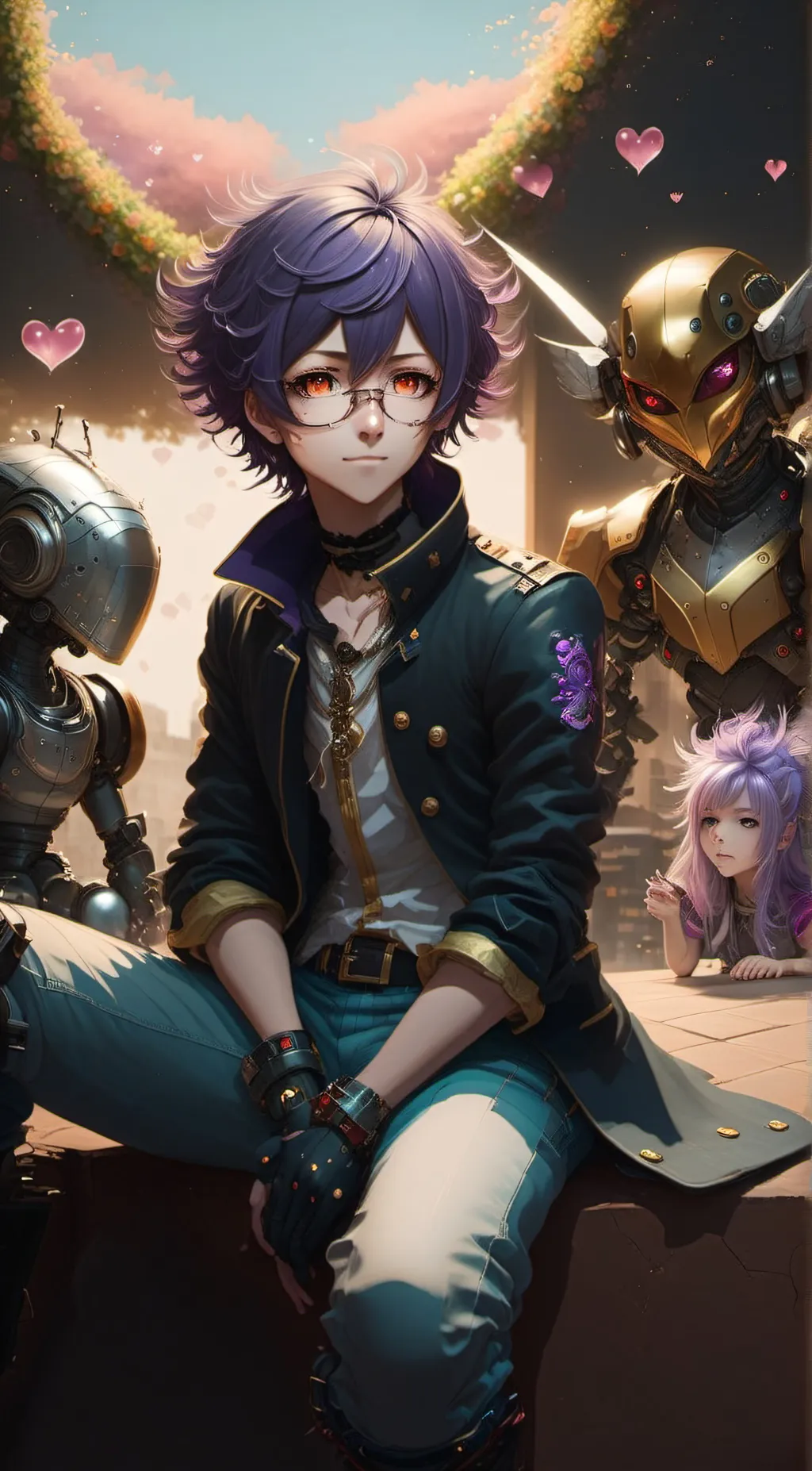 ai character: kokichi  background