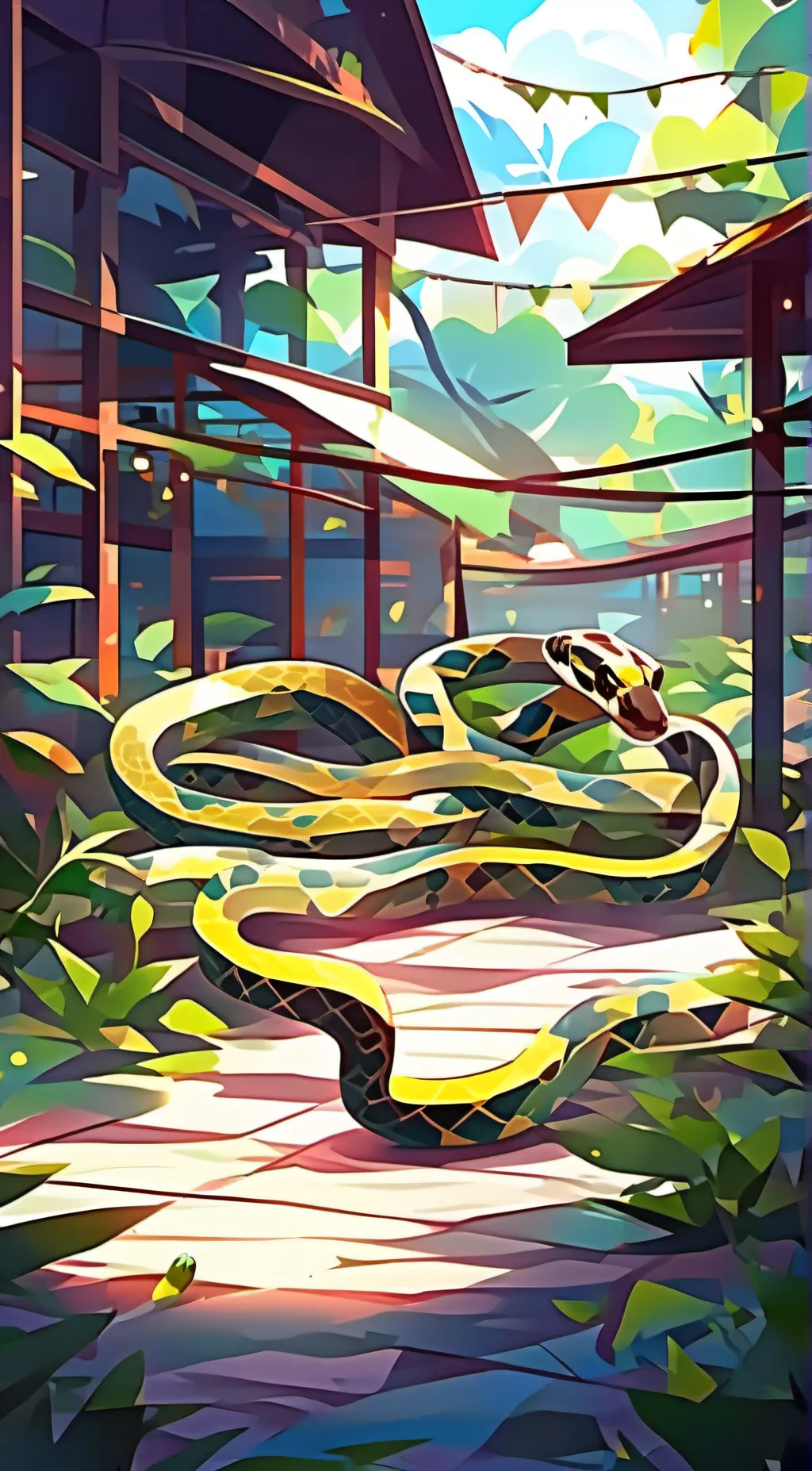 ai character: tickle snake background