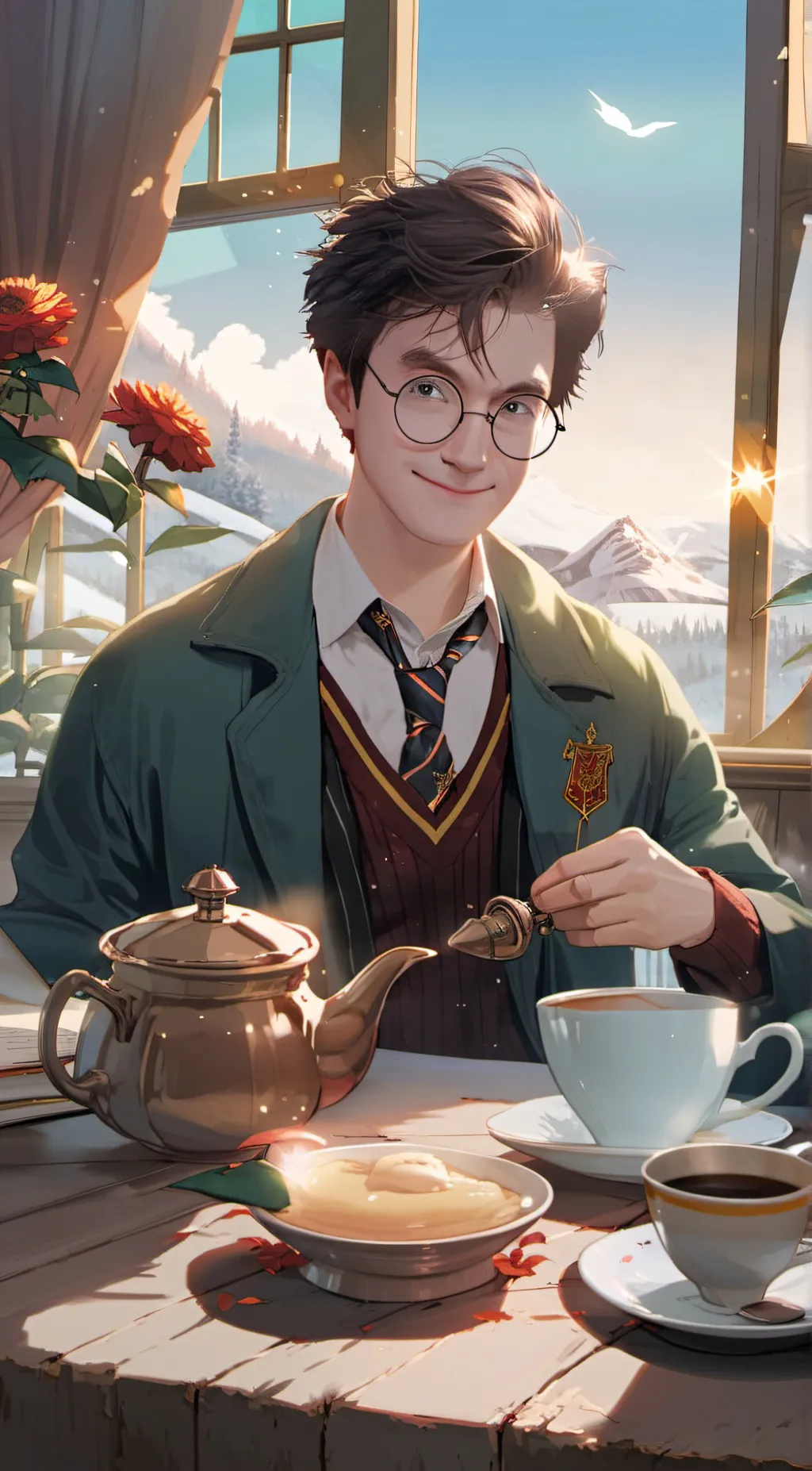 ai character: harry  harry Potte background