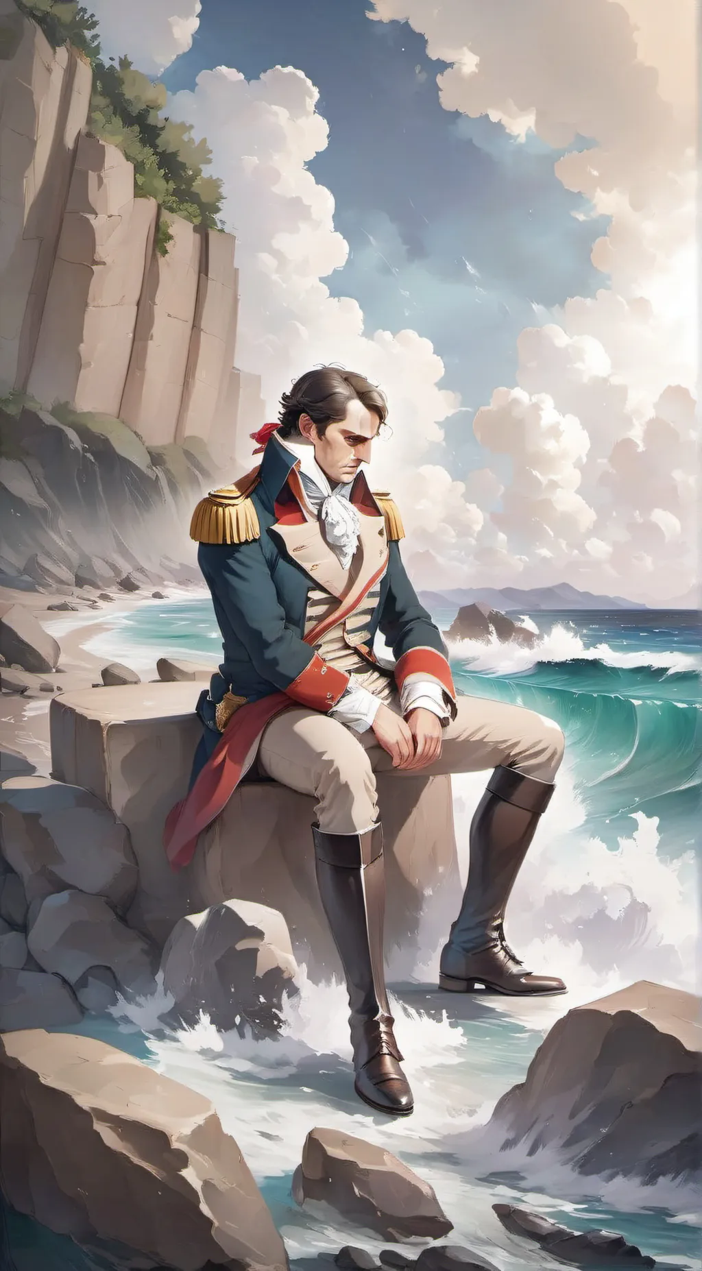ai character: Napoleon meme background