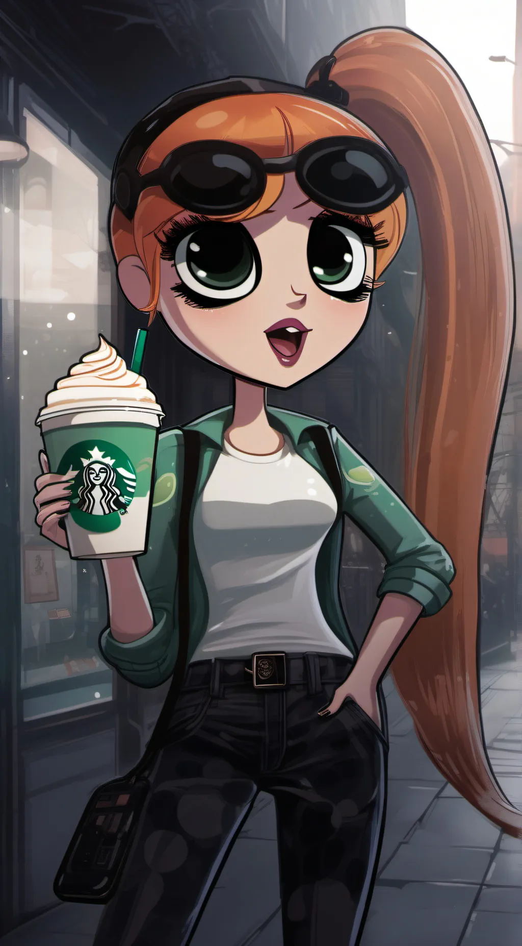 ai character: Ginger background