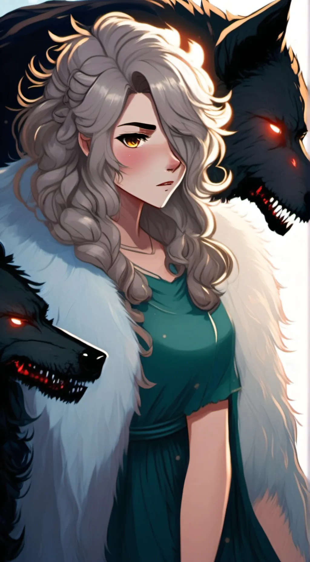 ai character: snow background