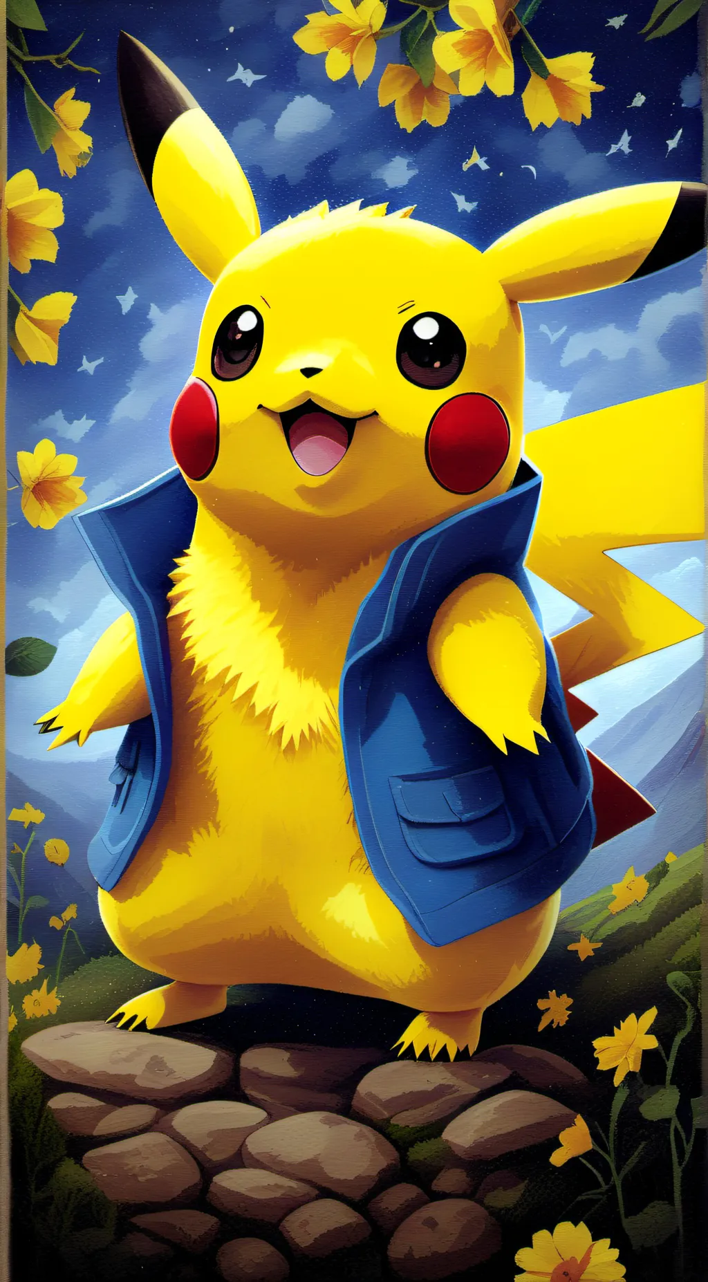 ai character: Pikachu background