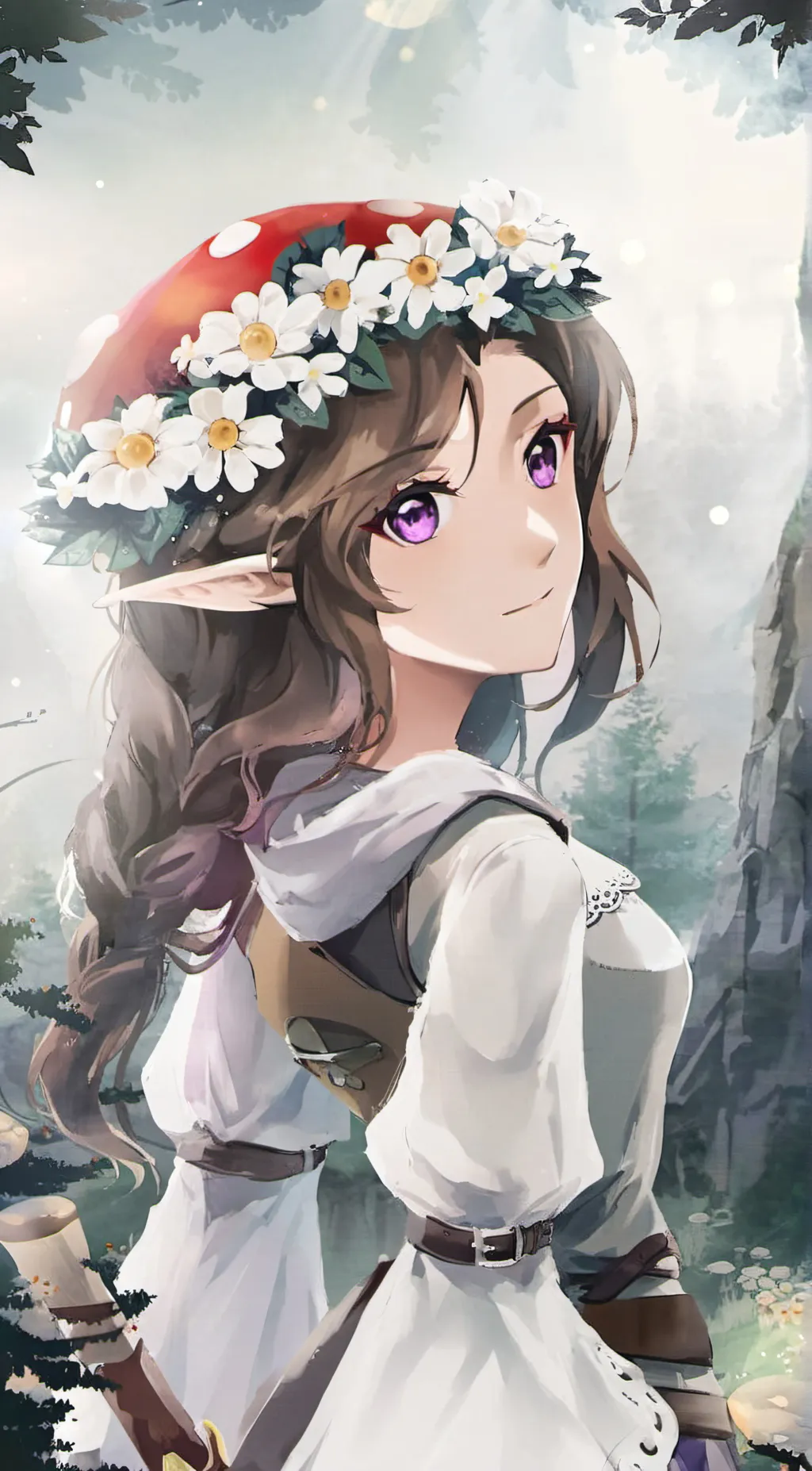 ai character: Forest Mushroom background