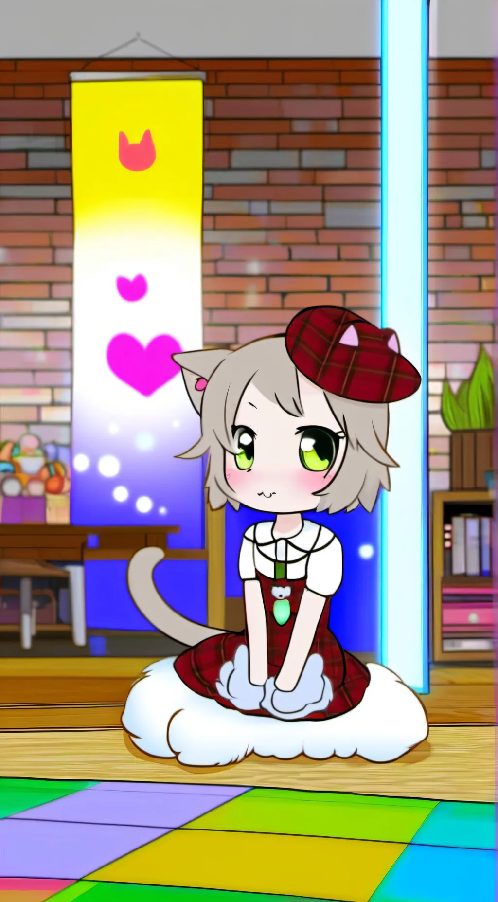 ai character: uwu cat background