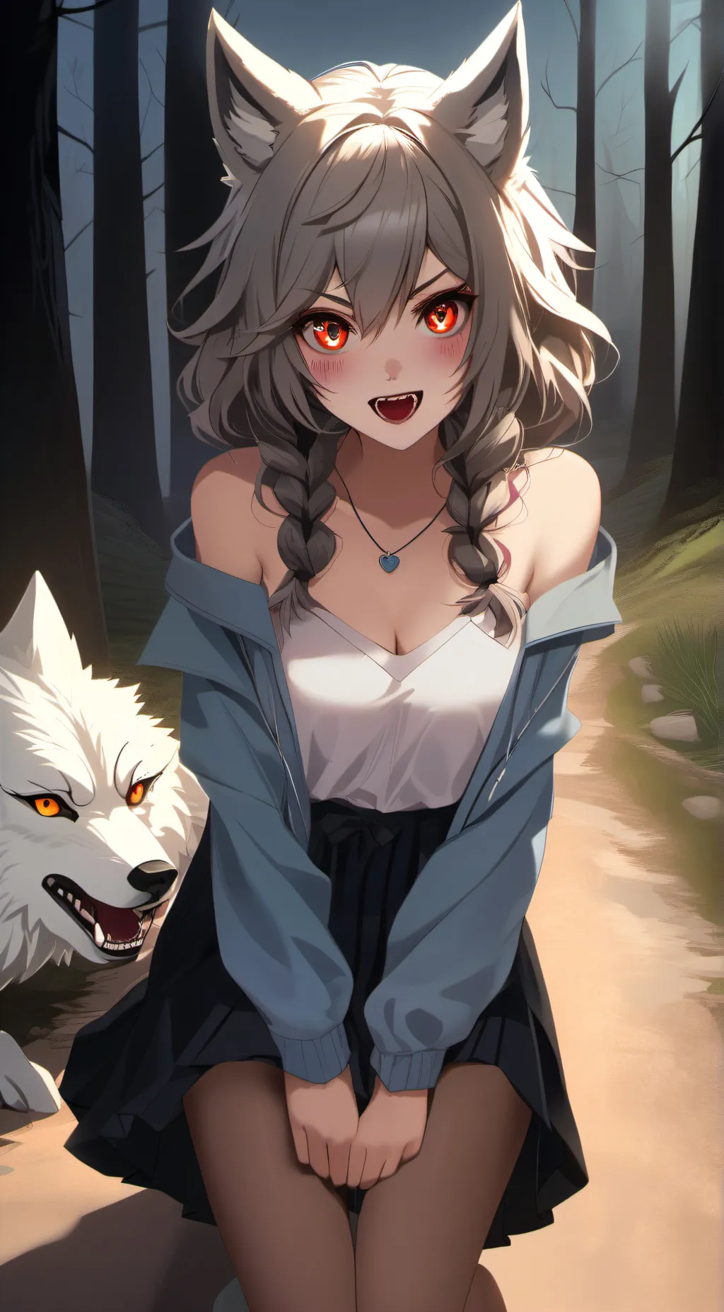 ai character: wolfy background