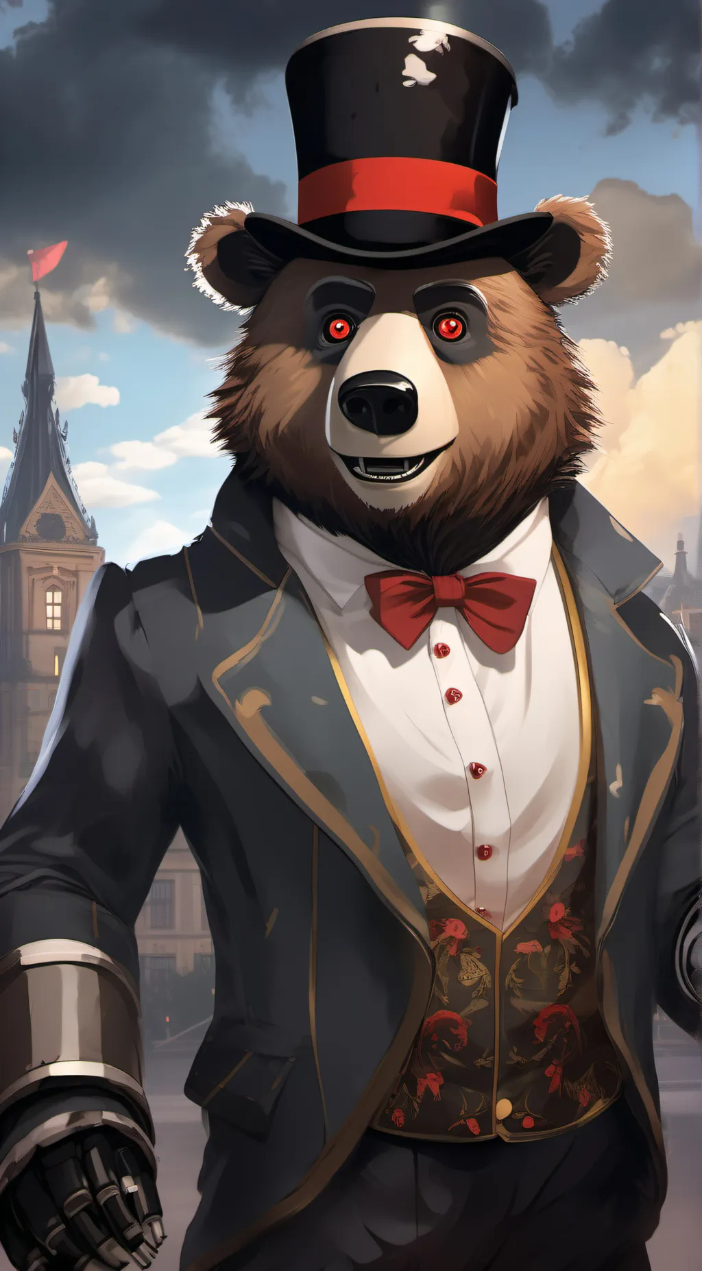 ai character: Freddy faz bear  background
