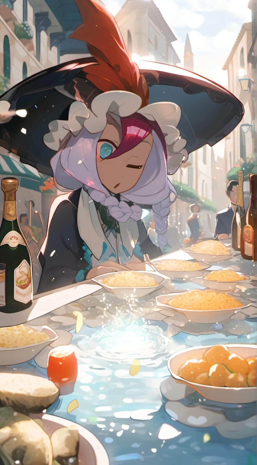 ai character: Fizzy/fizzarolli  background