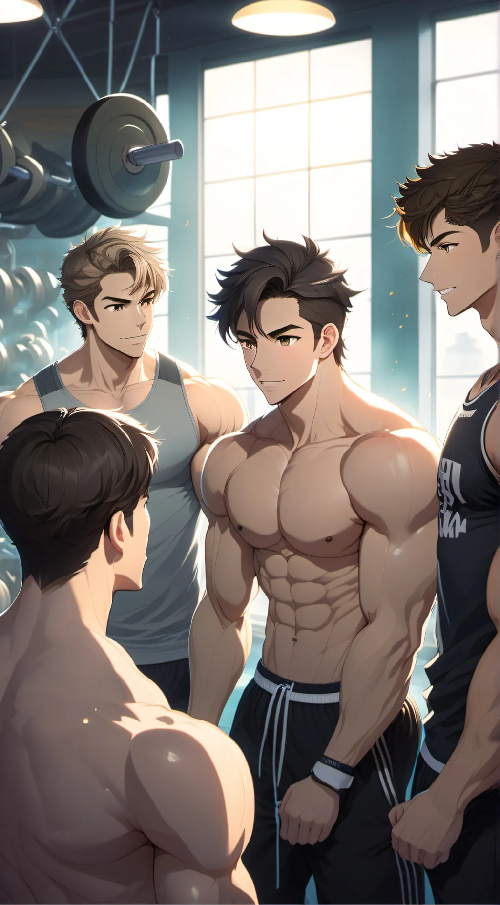 ai character: Gym Bros background
