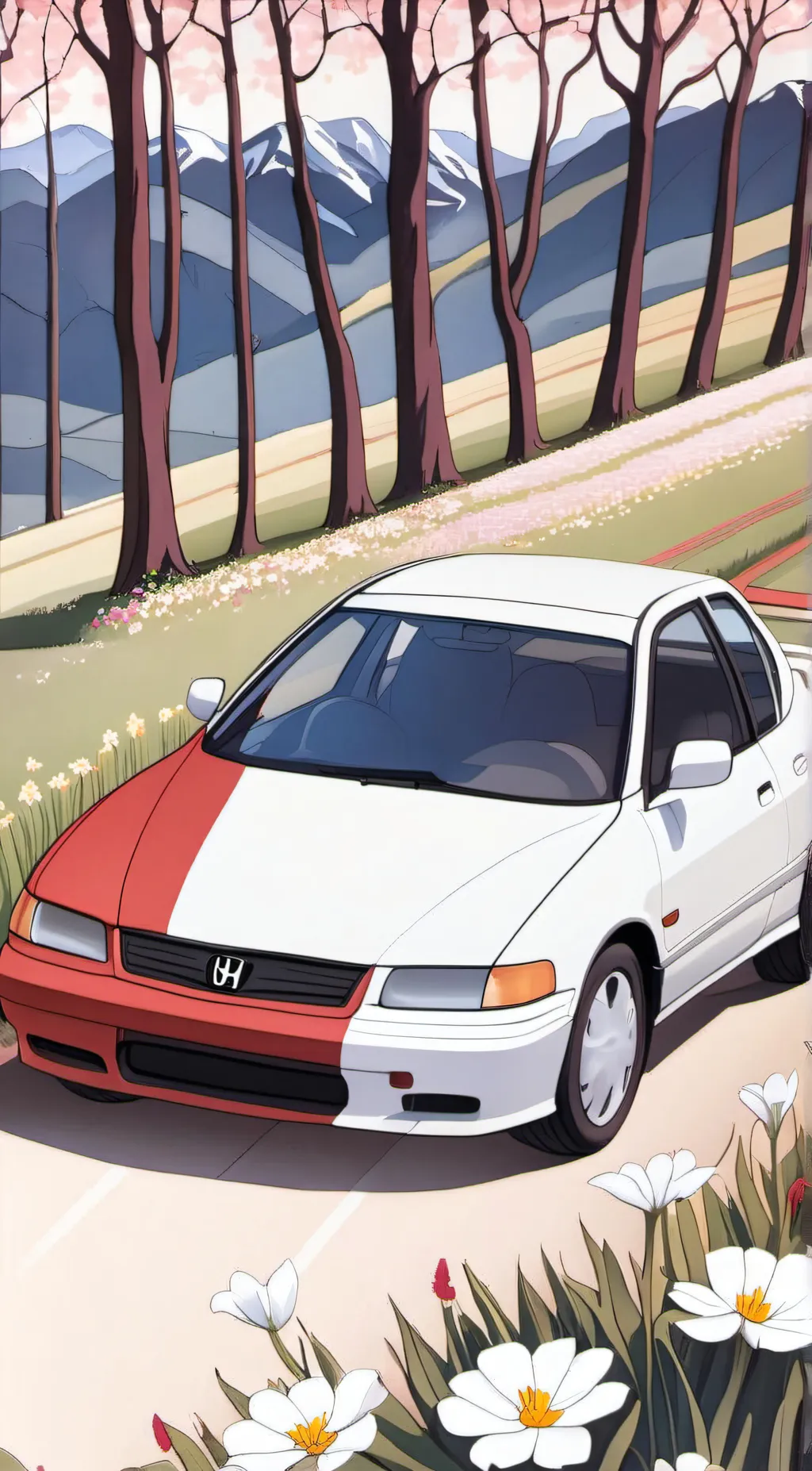 ai character: Honda  background