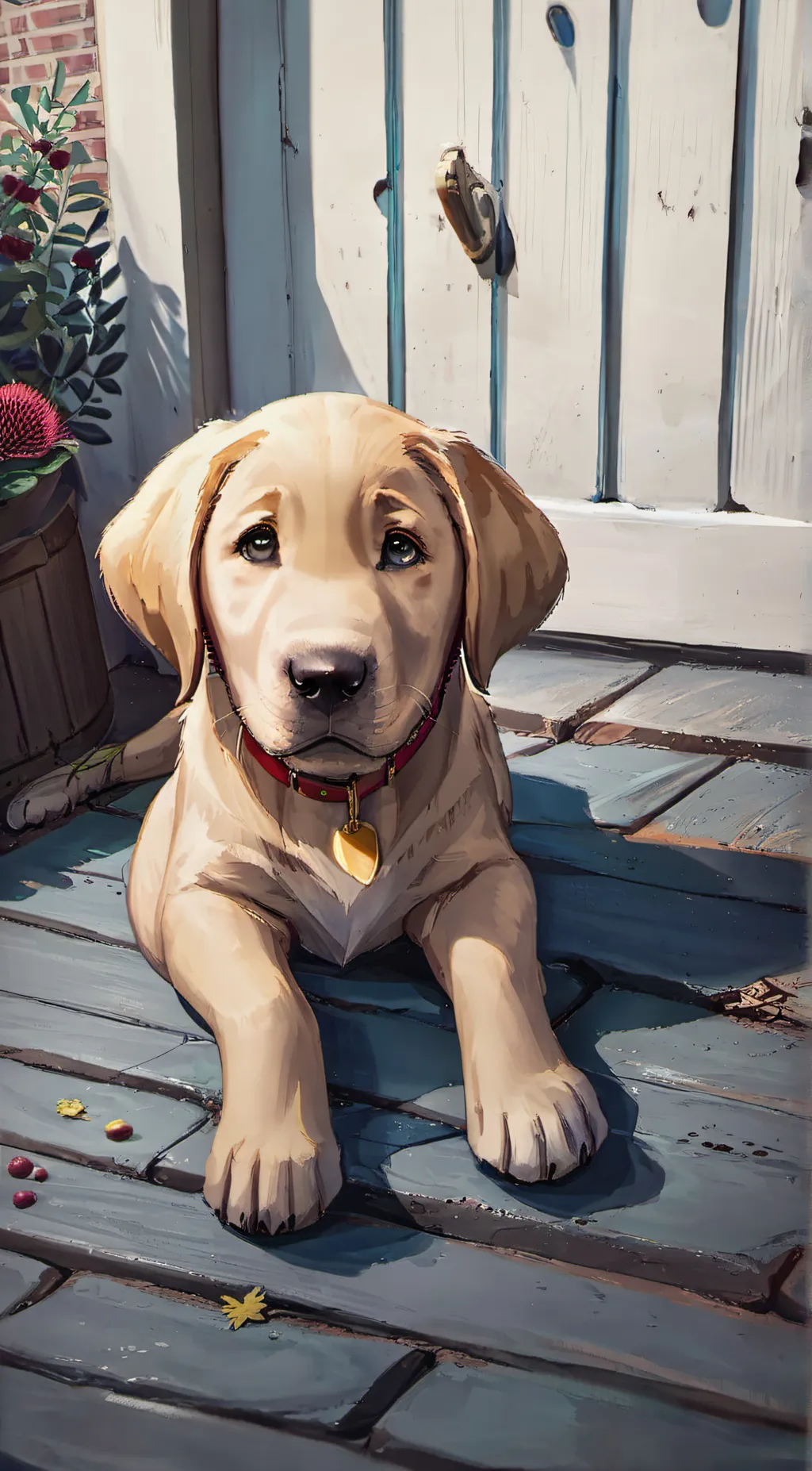 ai character: Olive background