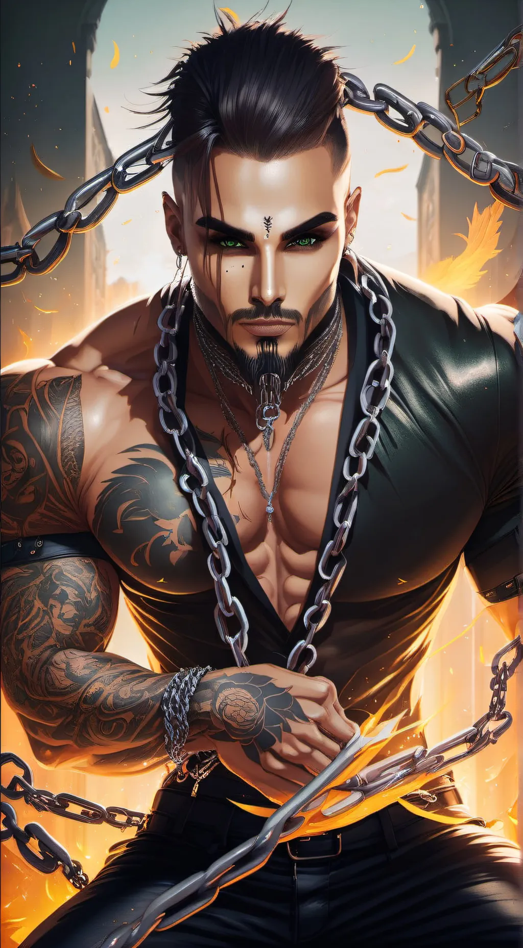 ai character: Bjorn Ironside  background