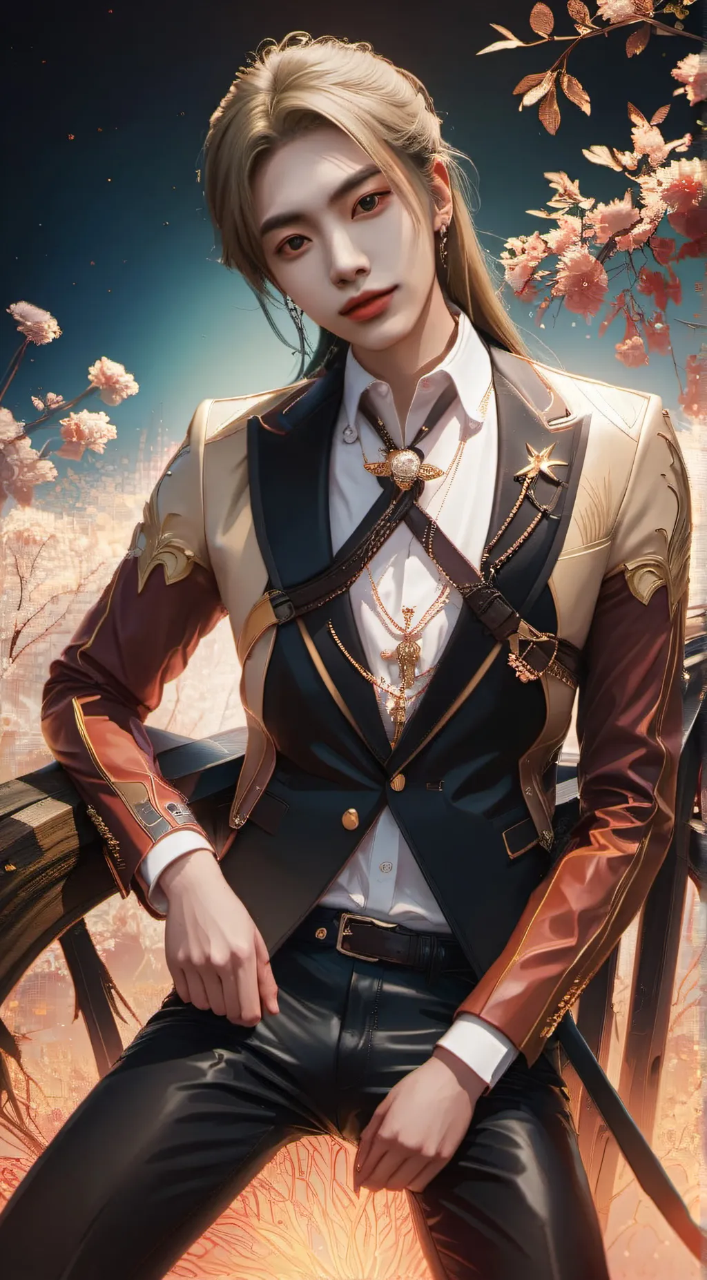 ai character: Hyunjin  background