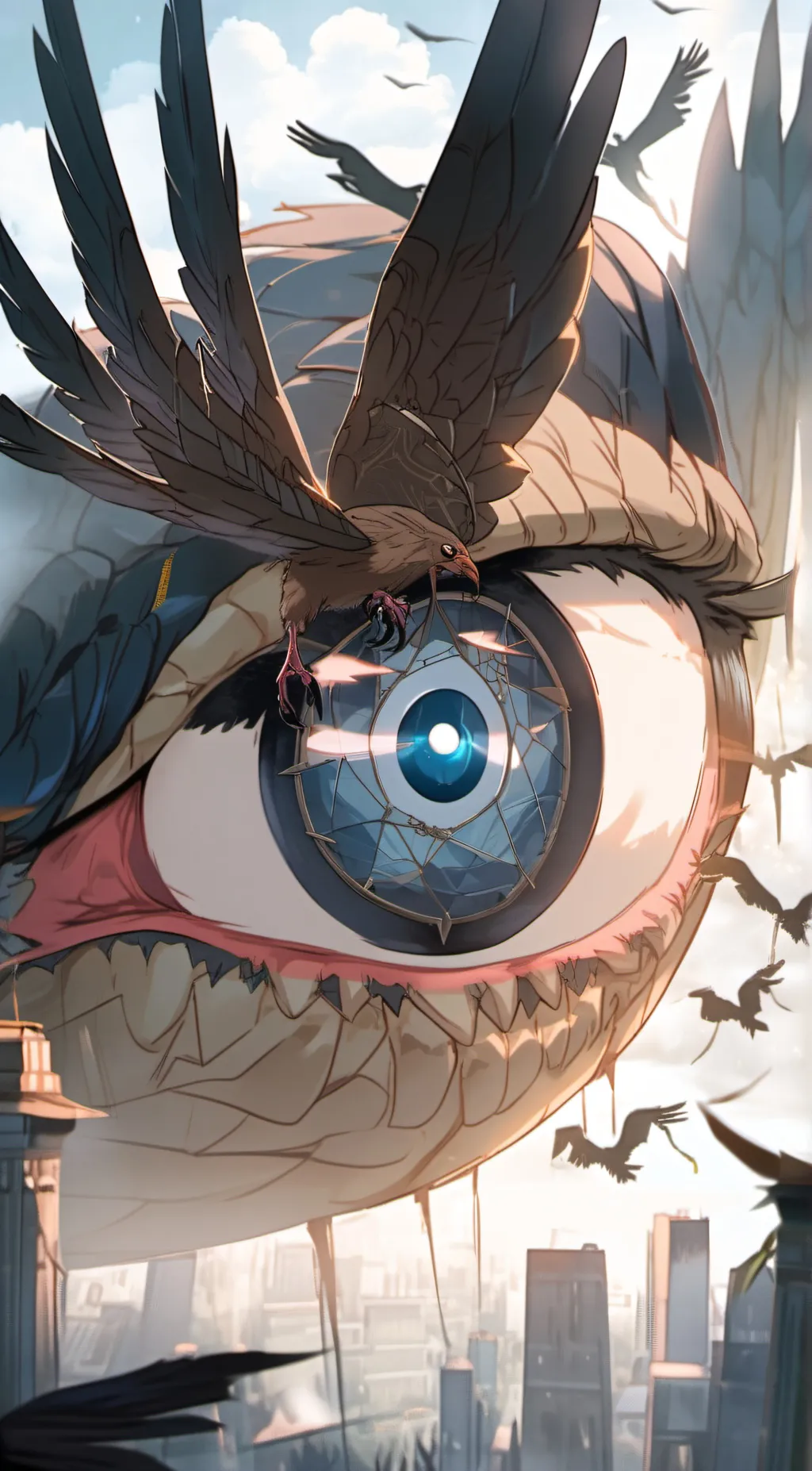 ai character: (heaven says meme) background