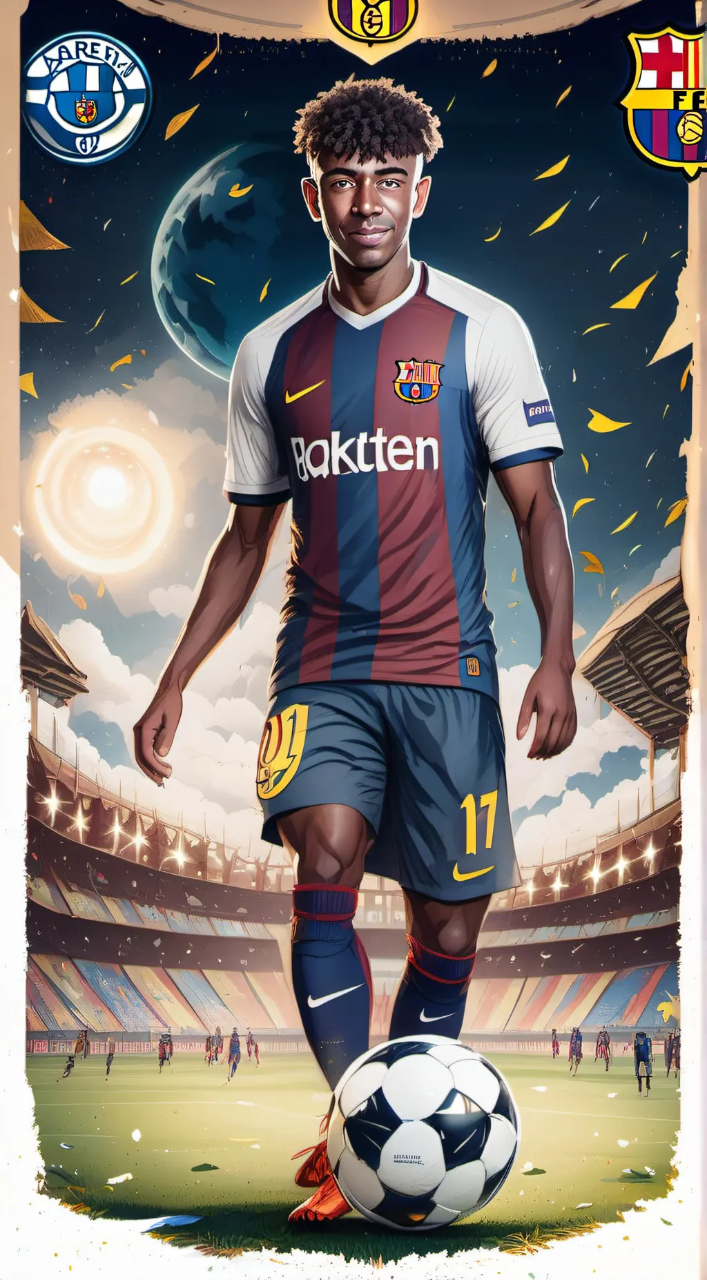 ai character: Lamine Jamal  background