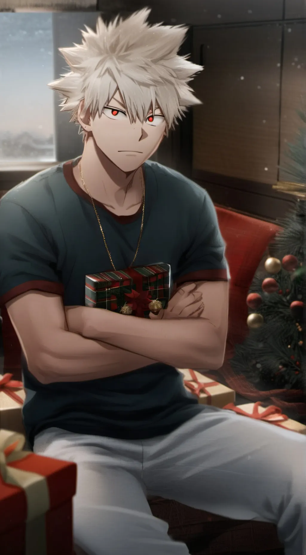 ai character: Katsuki Bakugou  background