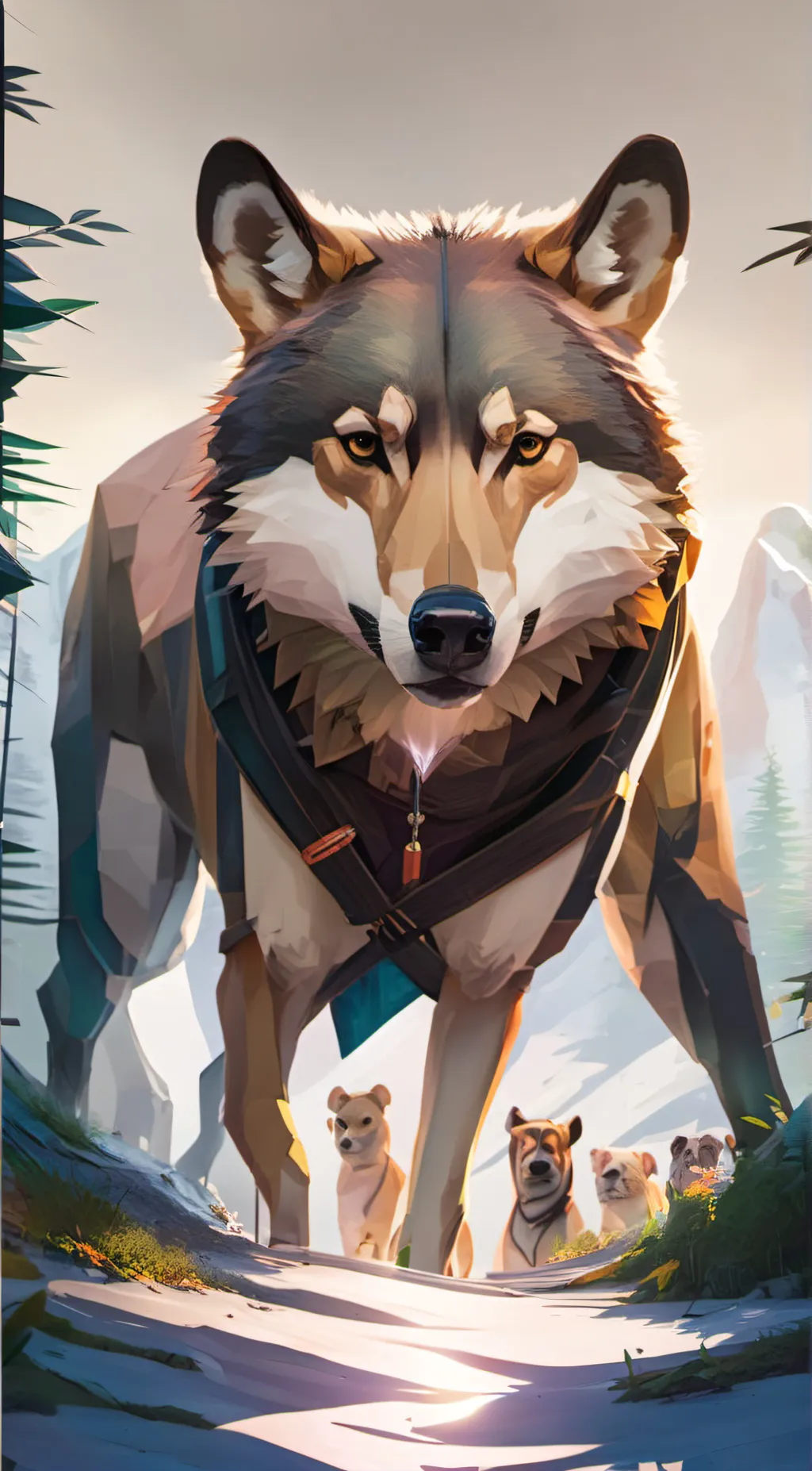 ai character: wolf background