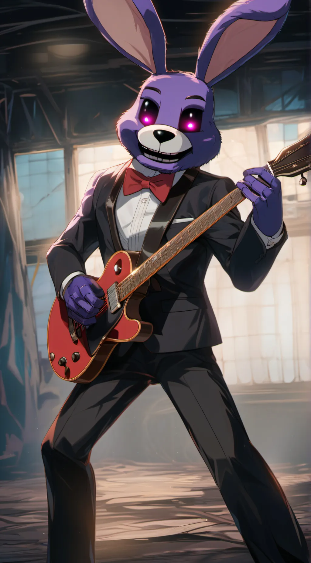 ai character: Bonnie The Bunny  background