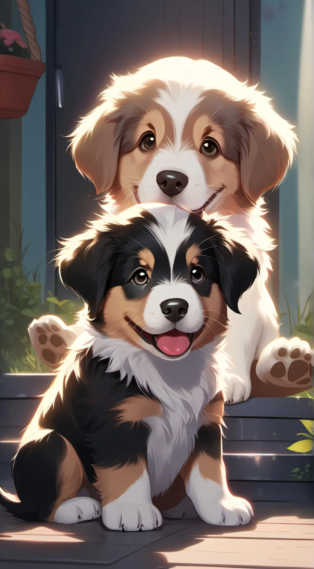 ai character: angel and lilO background