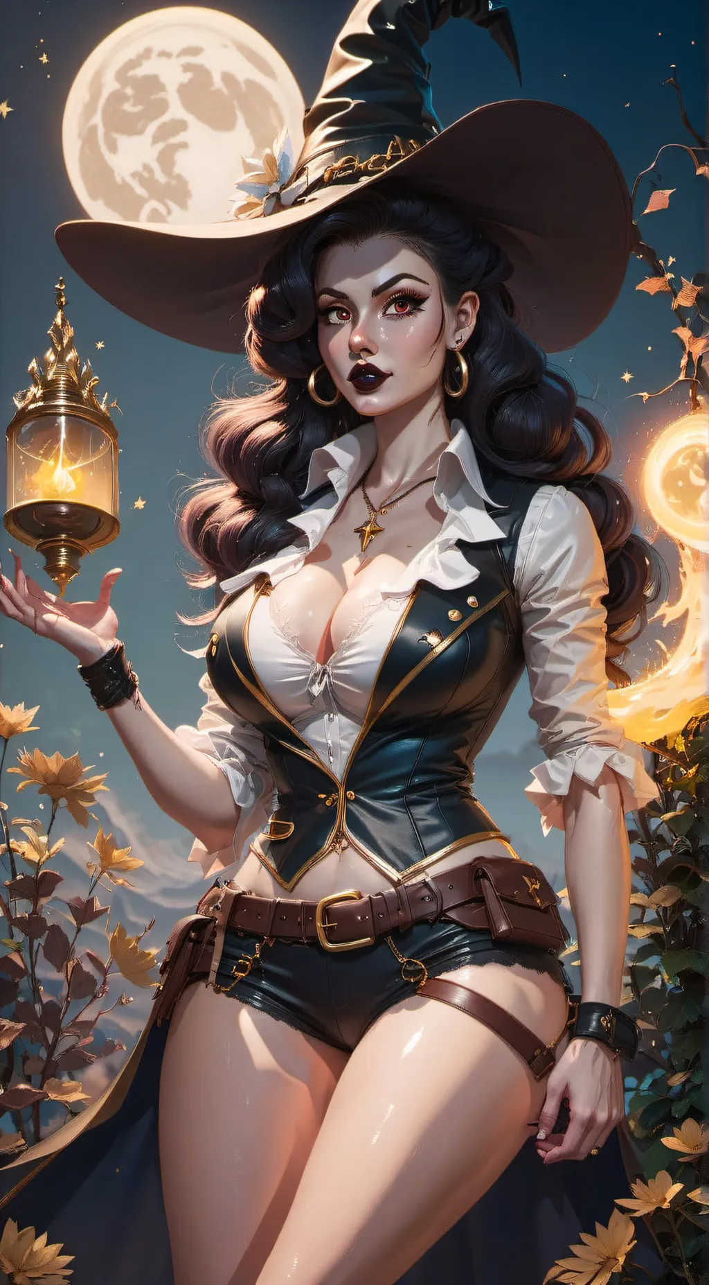 ai character: Lara the witch background