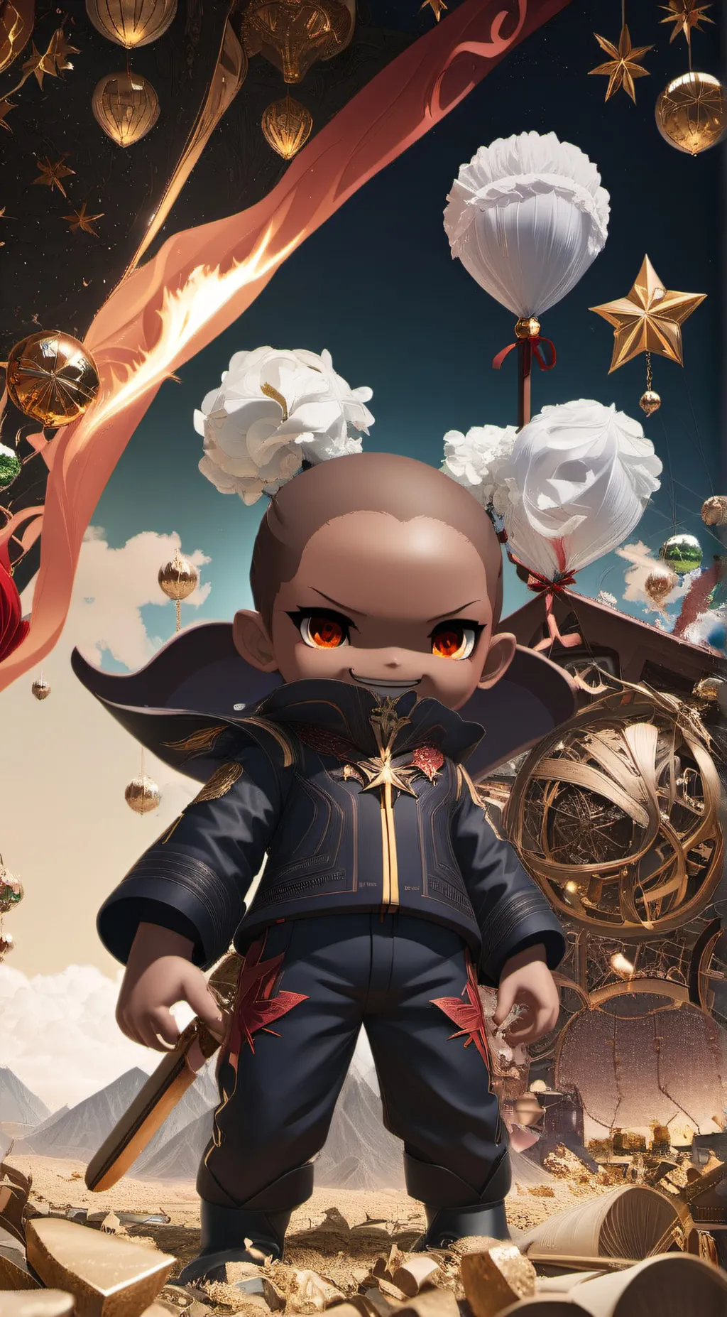 ai character: Aldi no one cares background