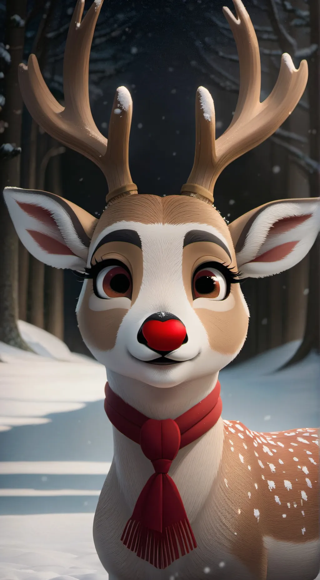 ai character: Rudolph the deer background