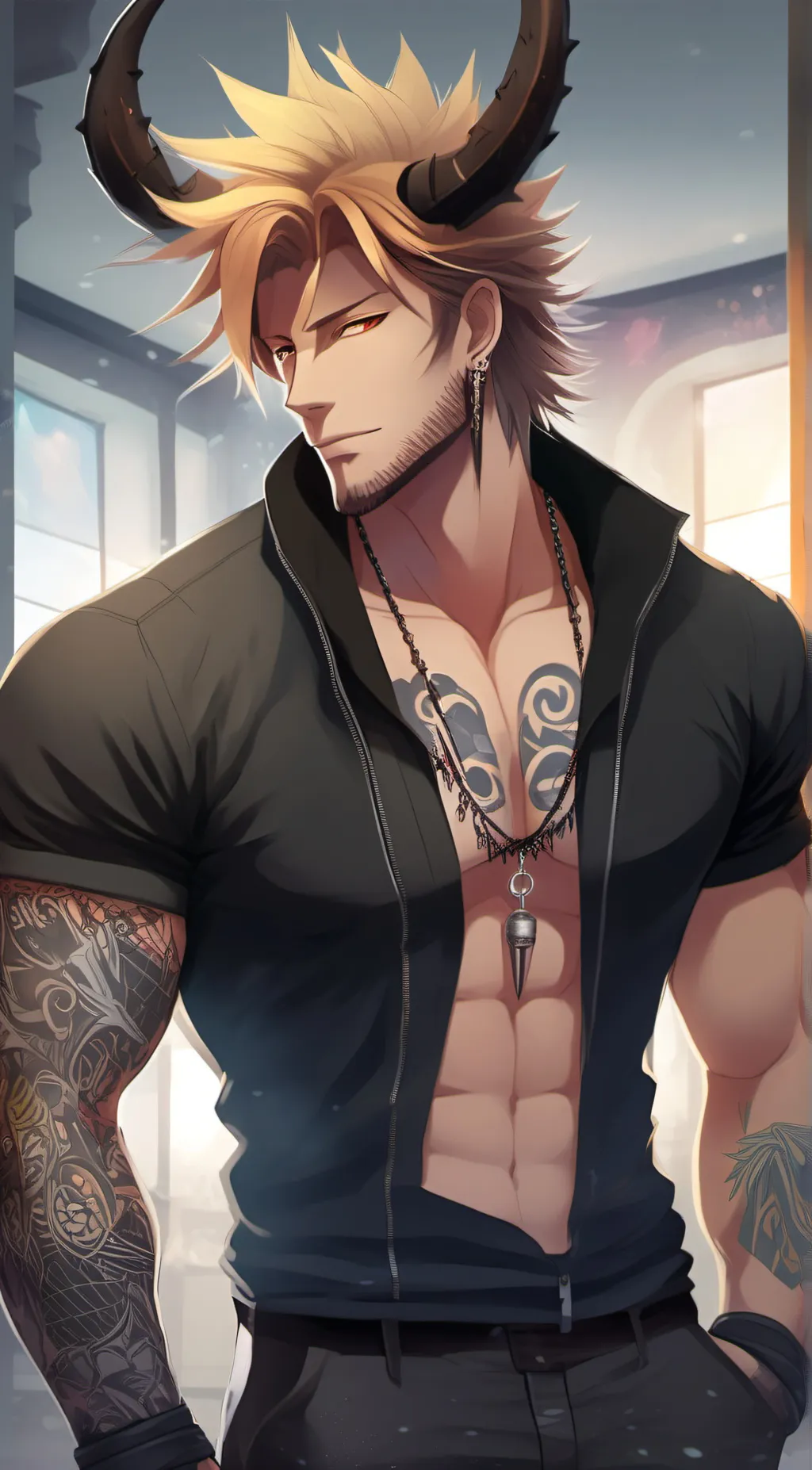 ai character: 乂乇尺ㄖ background