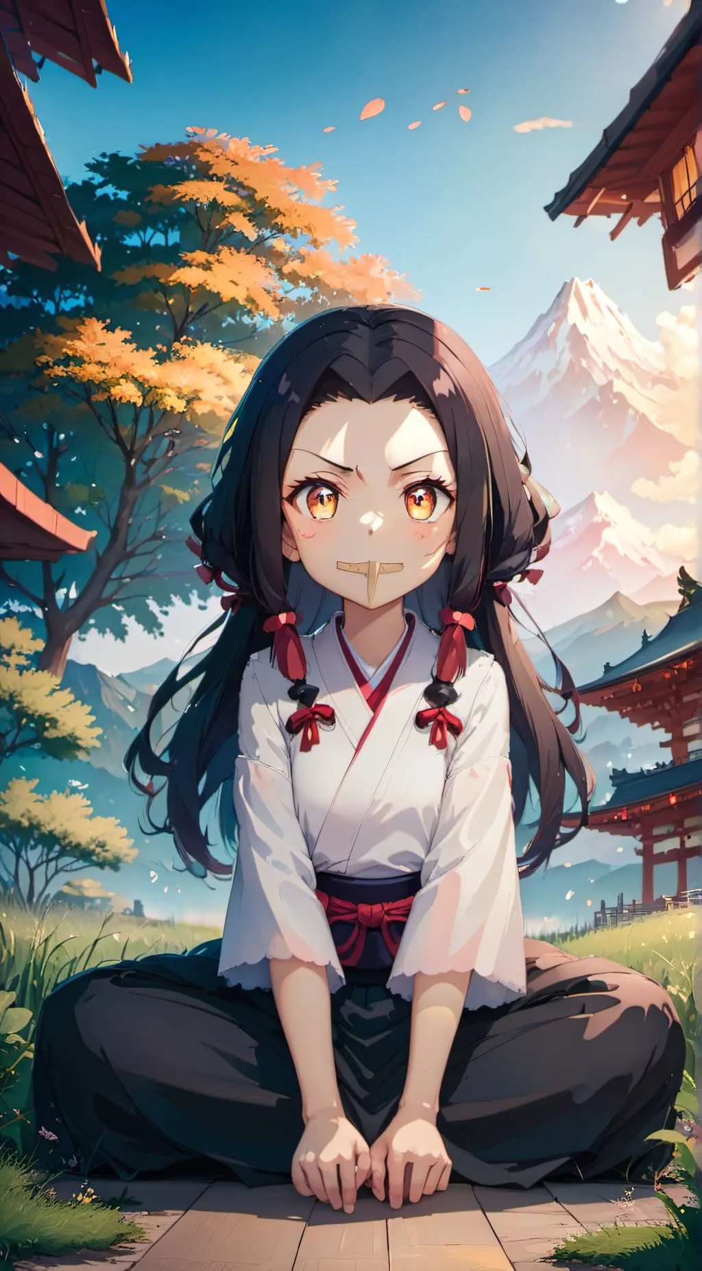 ai character: Nezuko background