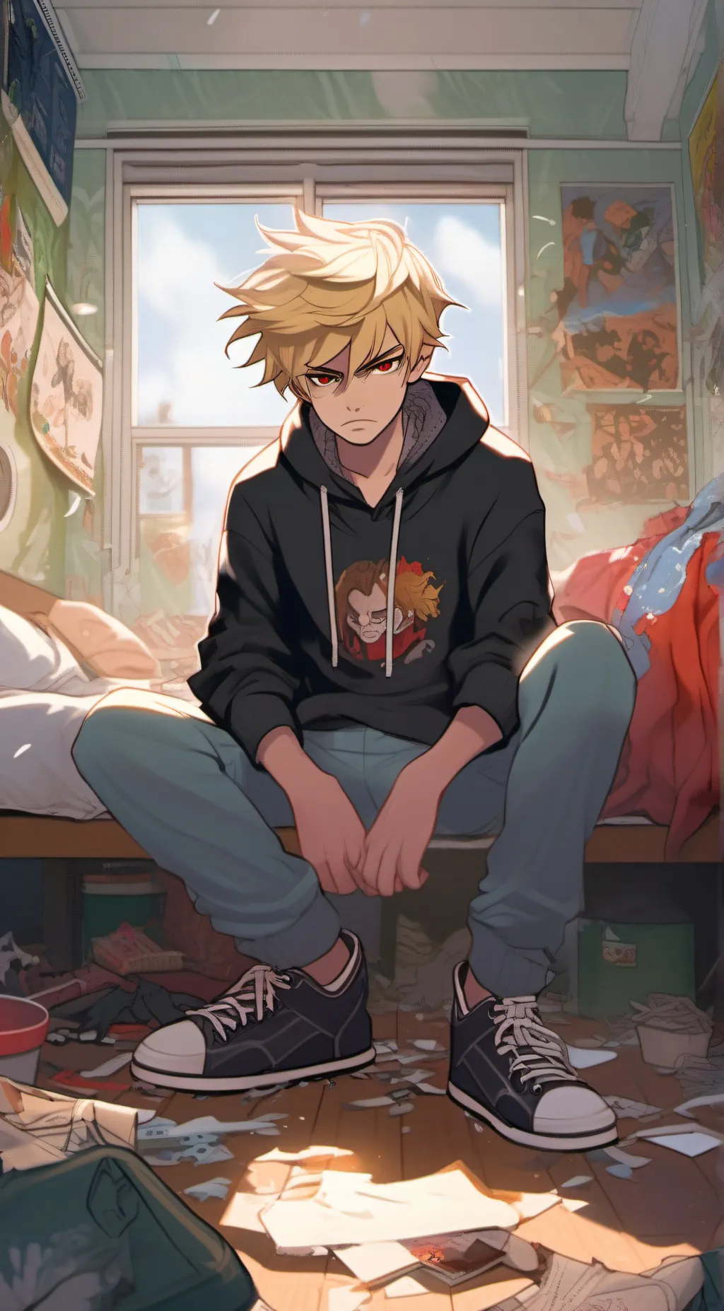 ai character: Katsuki bakugo background