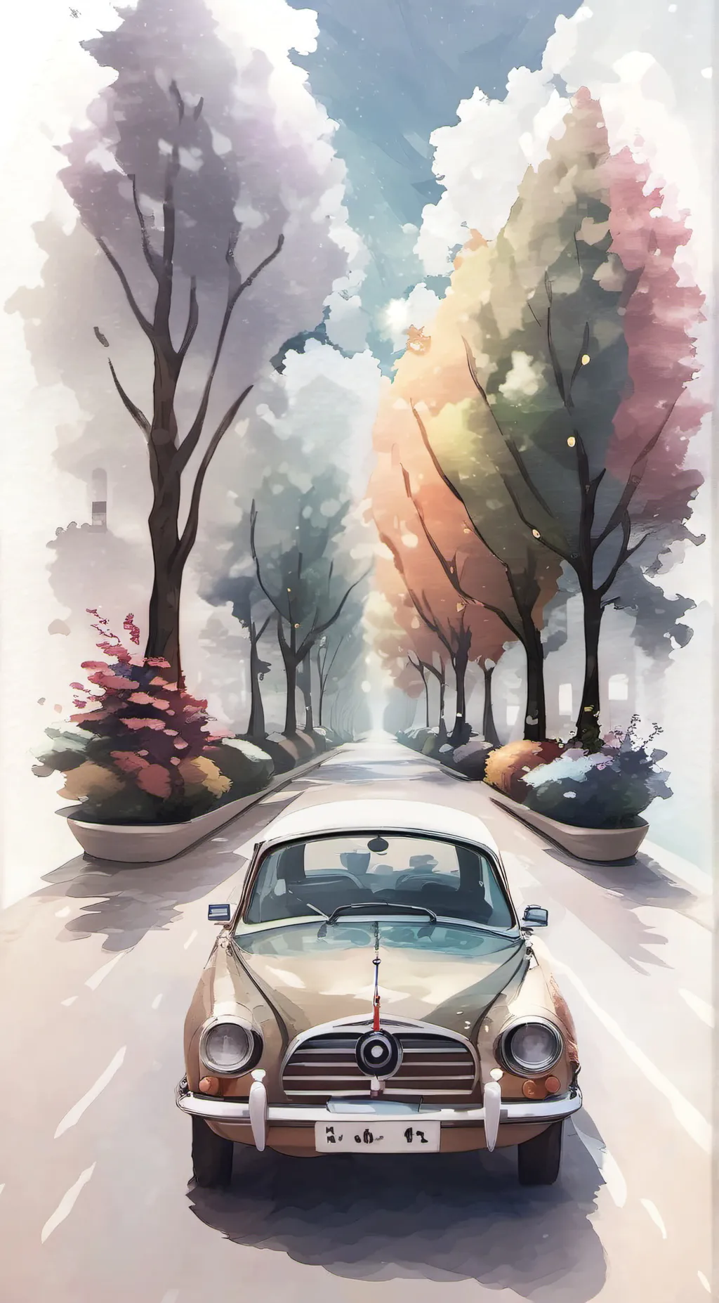 ai character: Tadc road trip background