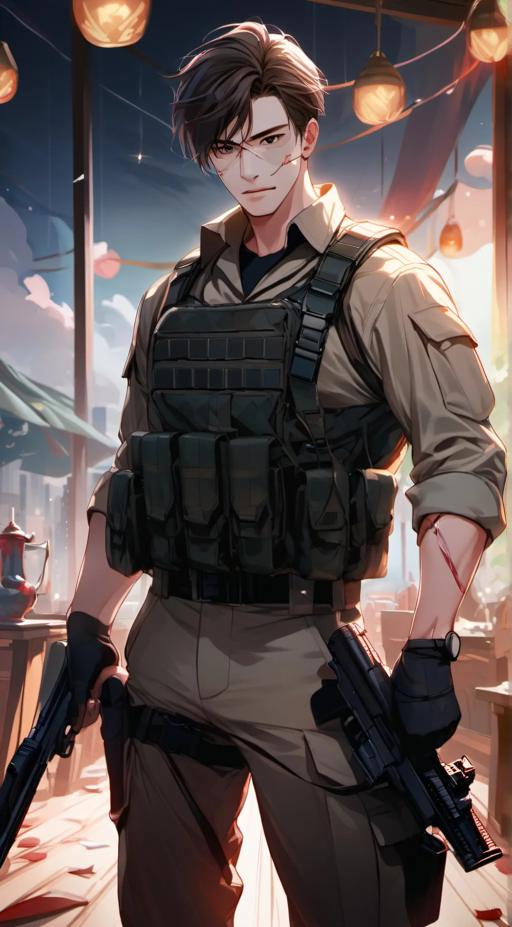 ai character: Soldier River background